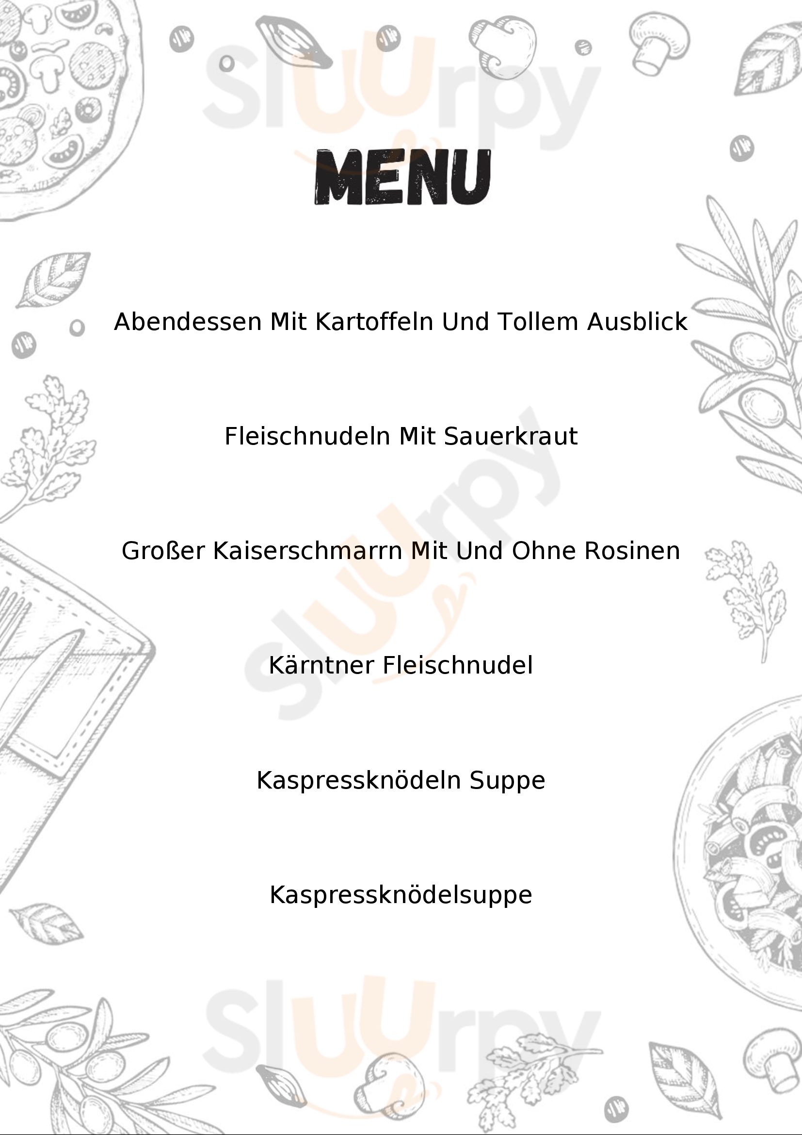 Kohlröslhütte Restaurant Hermagor-Pressegger See Menu - 1