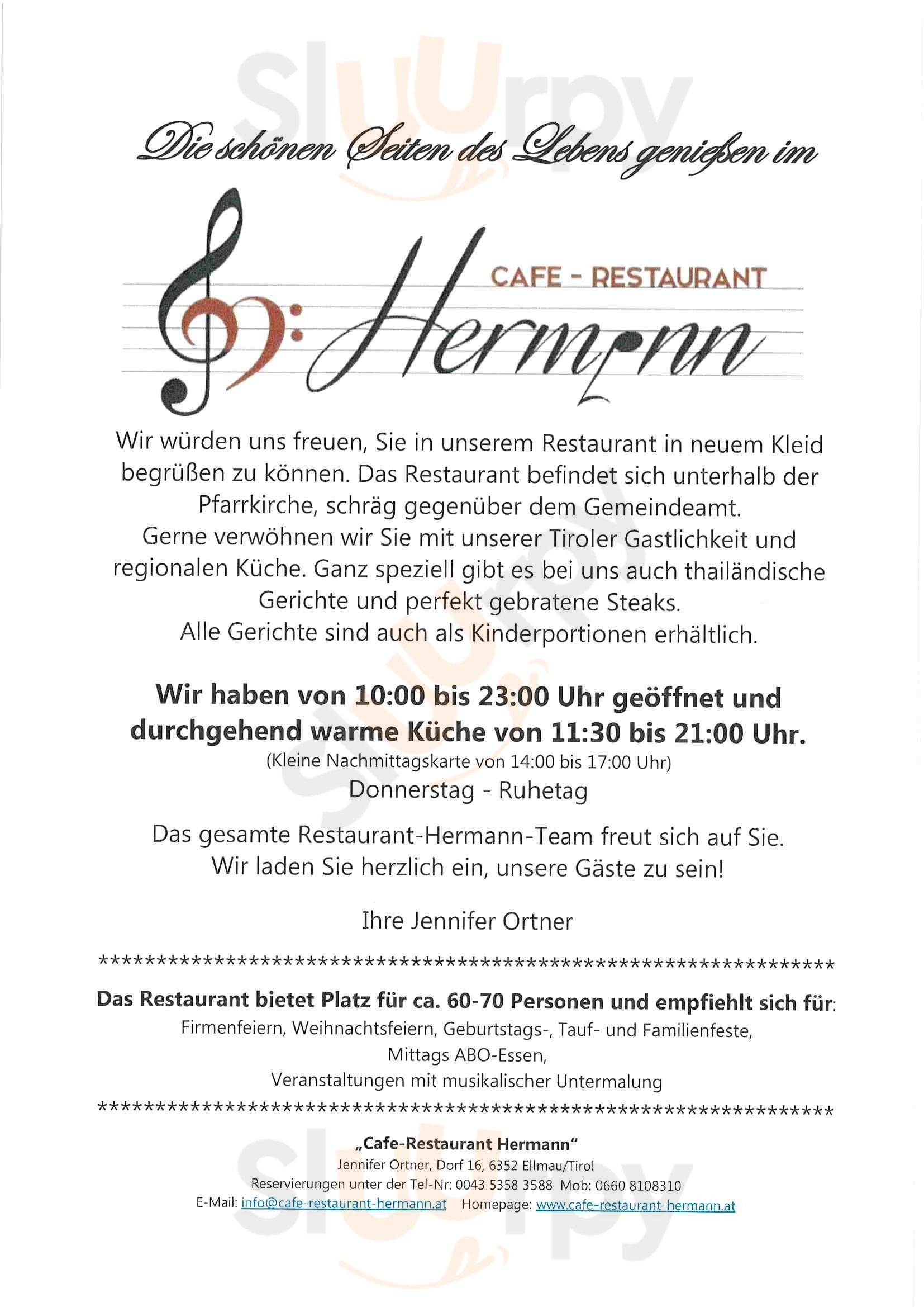 Cafe Restaurant Hermann Ellmau Ellmau Menu - 1