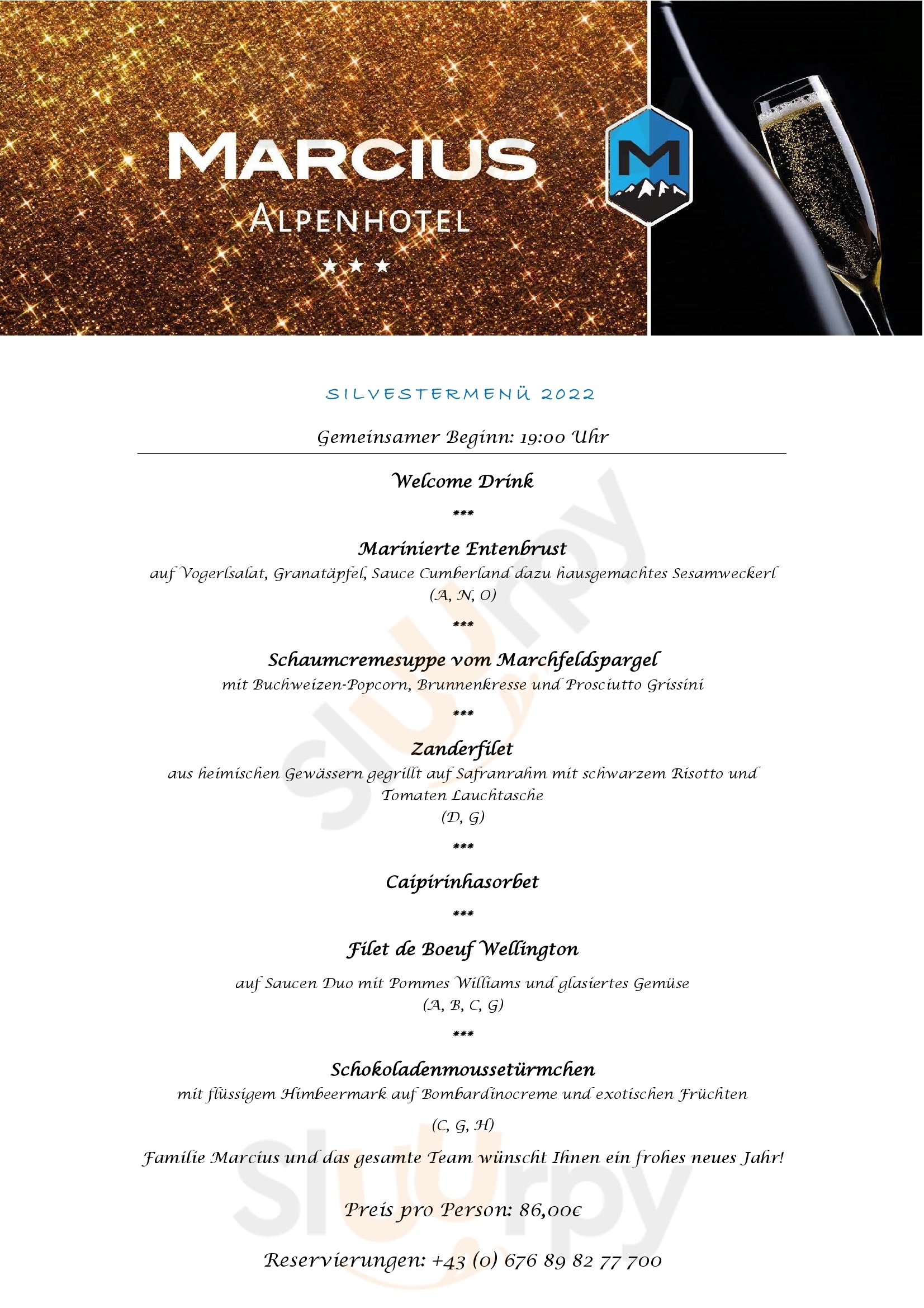 Lockstanalm Hermagor-Pressegger See Menu - 1