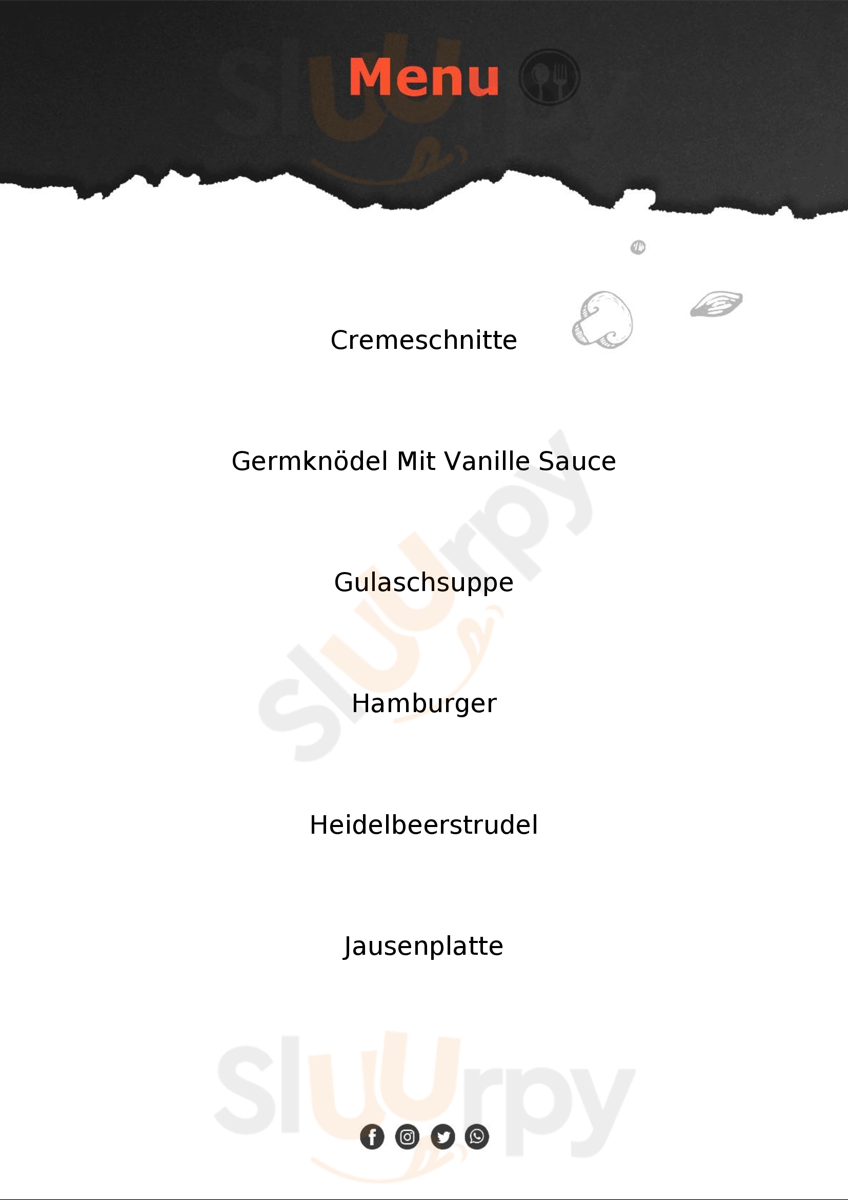 Bergrestaurant Brandstadl Scheffau am Wilden Kaiser Menu - 1