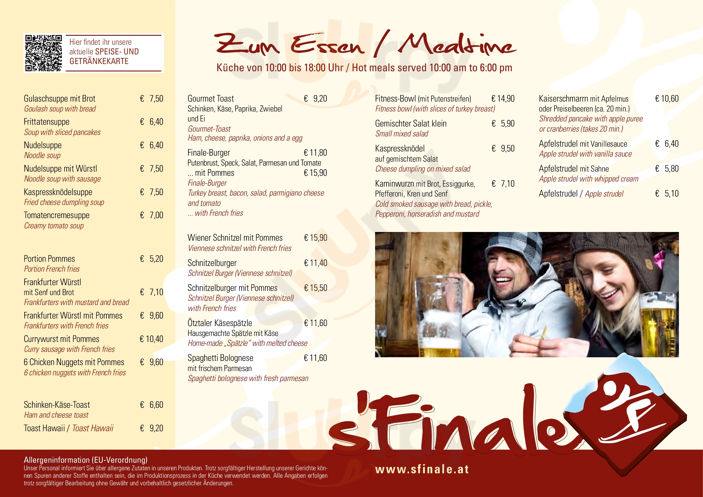 S'finale Sölden Menu - 1