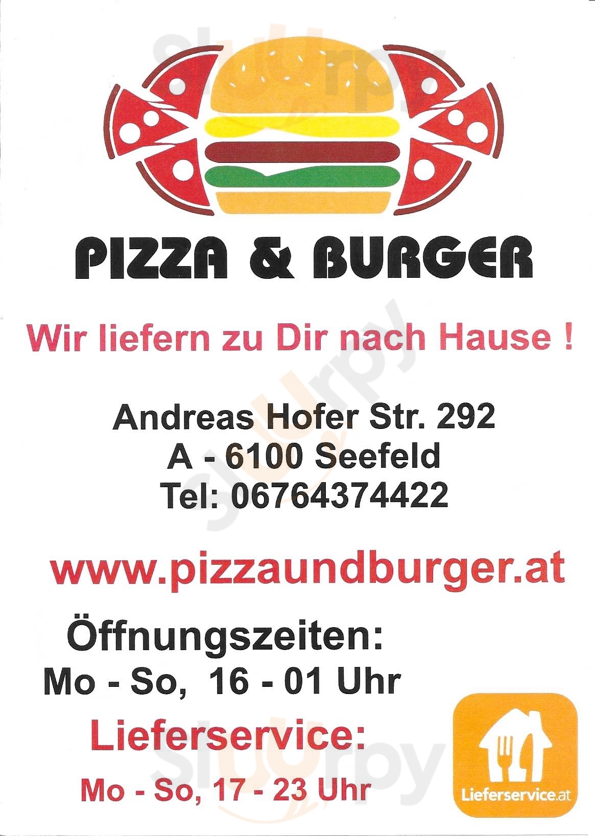 Pizza Und Burger Seefeld in Tirol Menu - 1