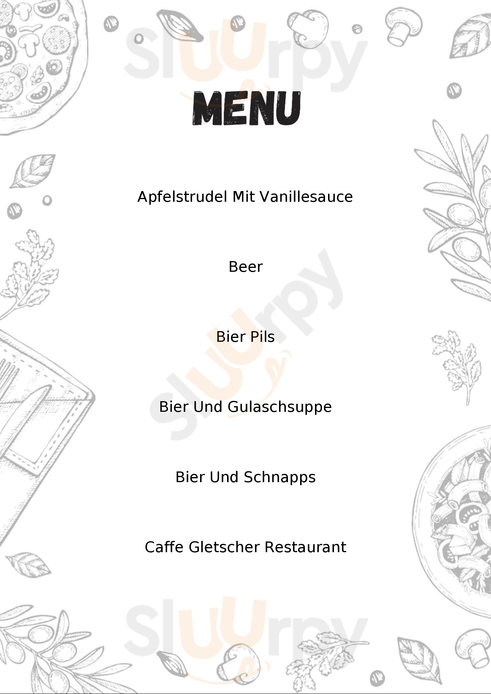 Tiefenbach Gletscher Restaurant Sölden Menu - 1