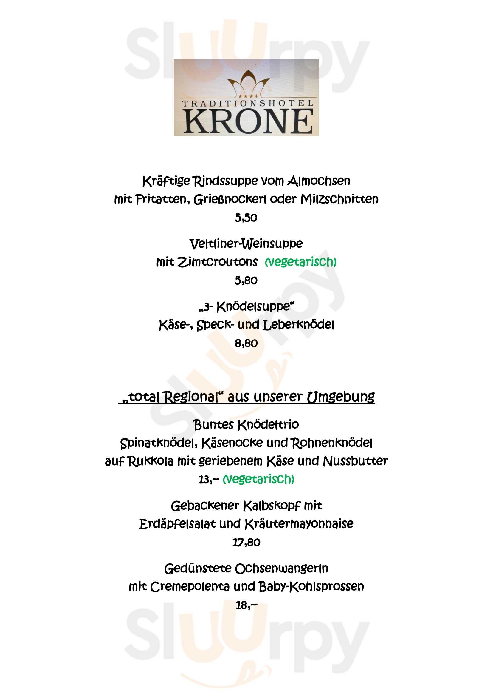 Traditionshotel Krone Restaurant Matrei am Brenner Menu - 1