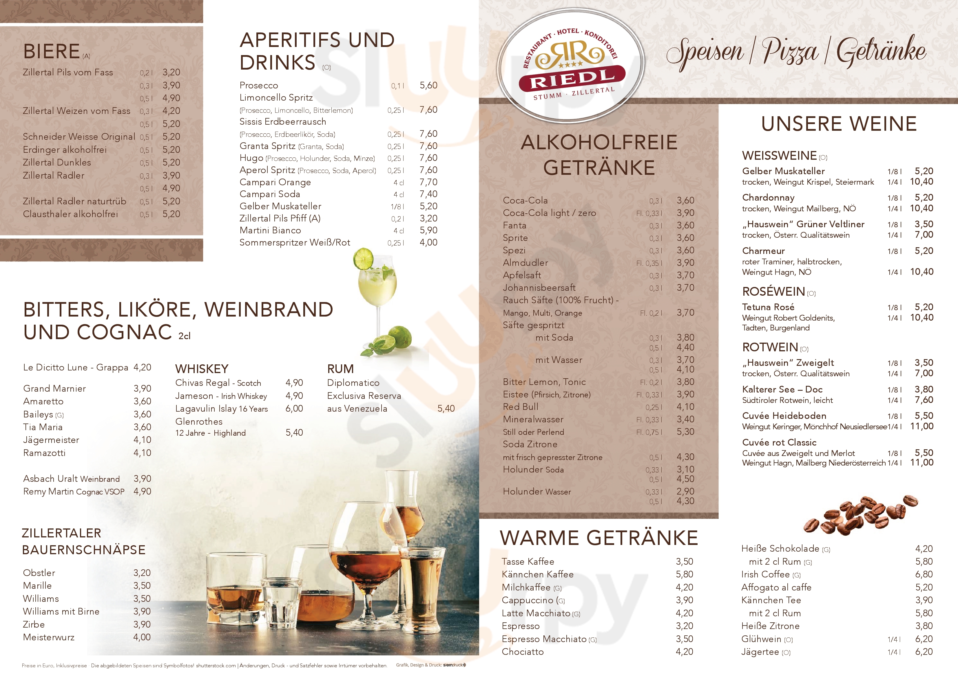 Riedl's Café & Konditorei Stumm Menu - 1