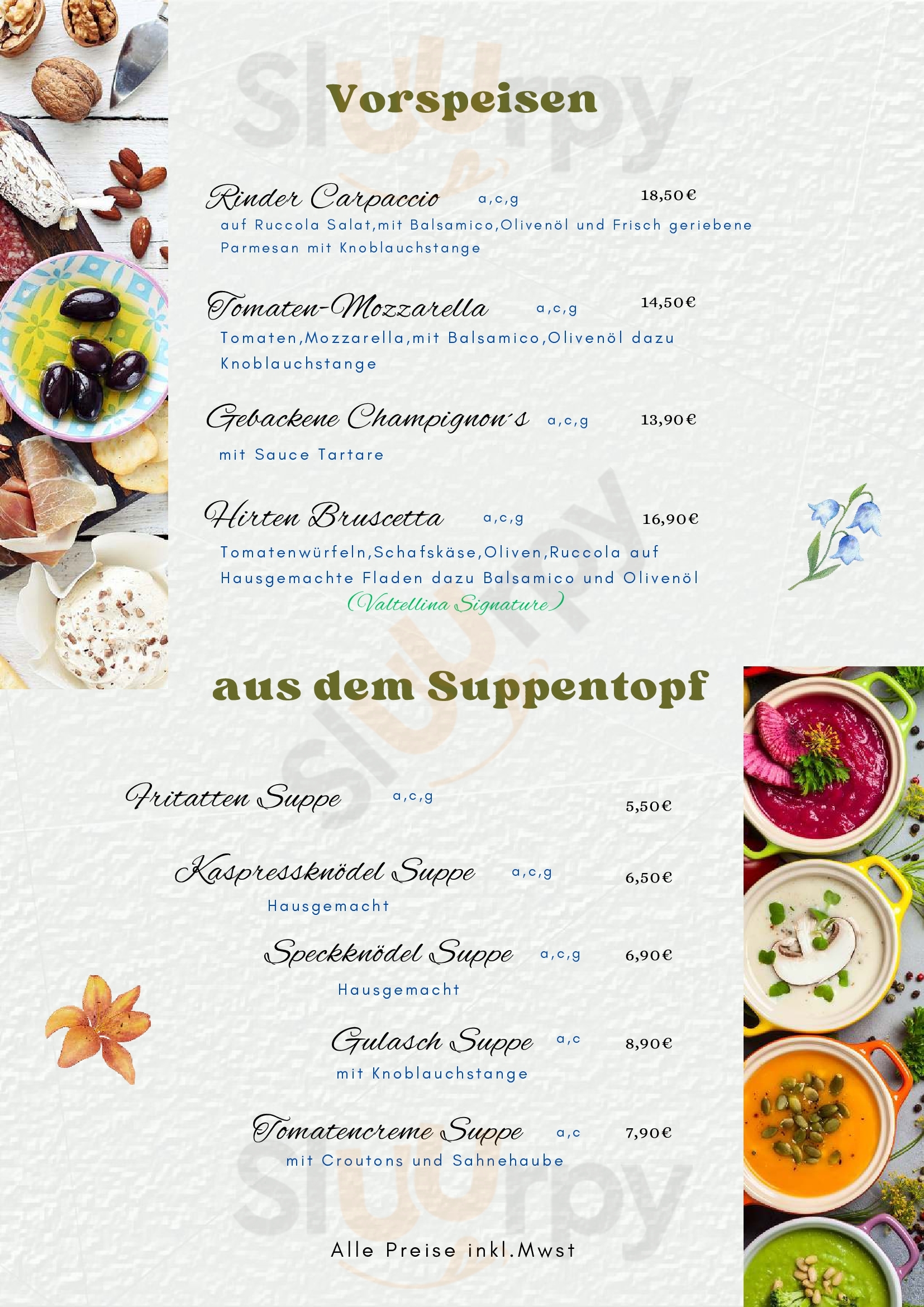 Via Valtellina Gargellen Menu - 1