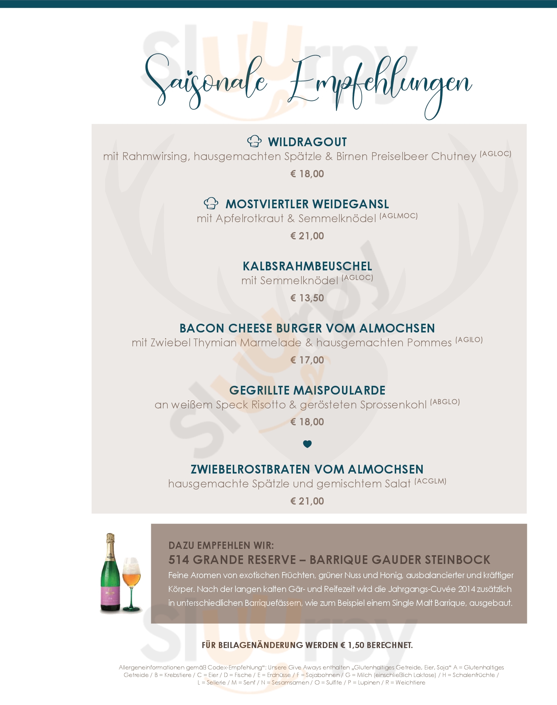 Landgasthof Pension Walzl Restaurant Lans Menu - 1