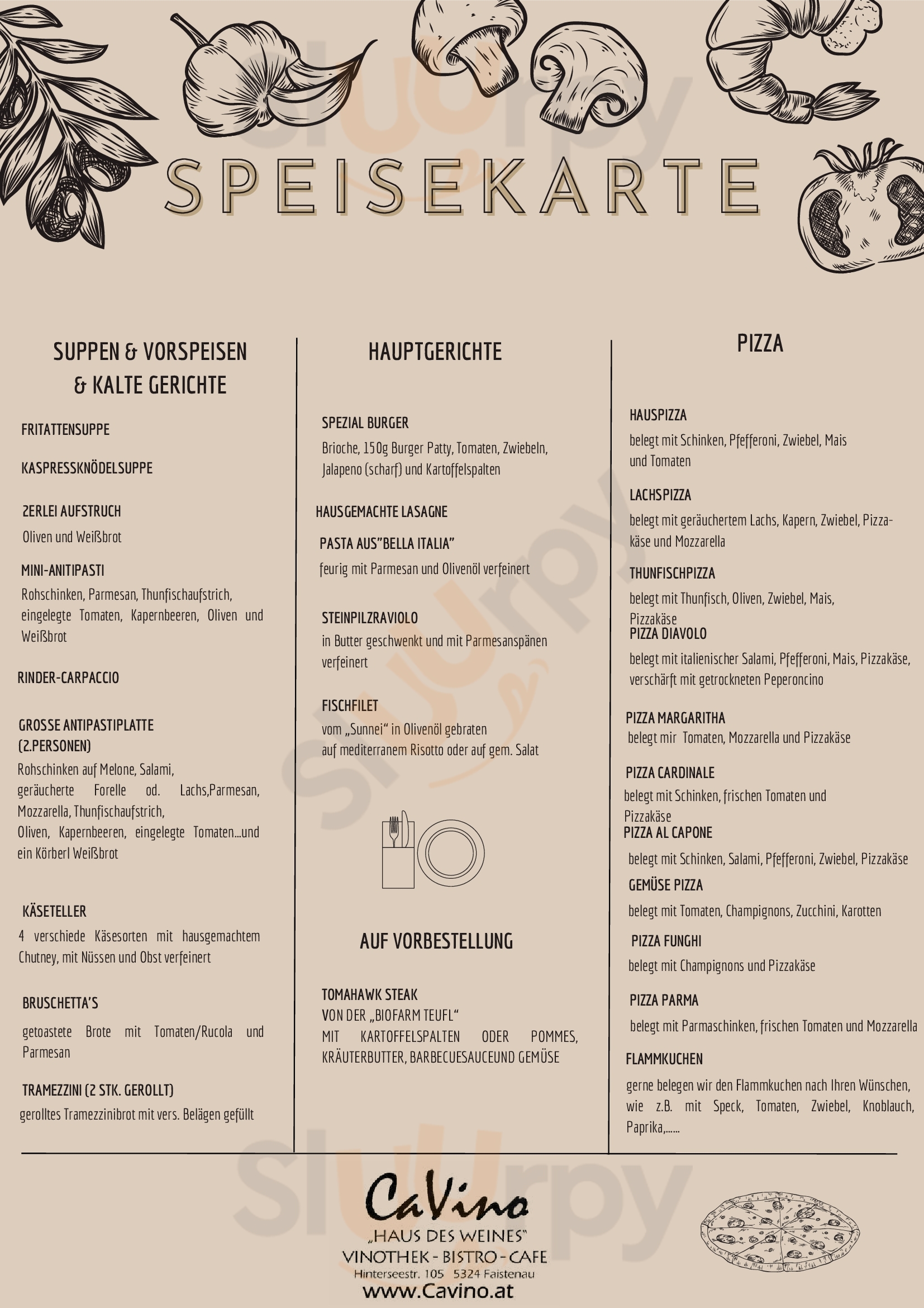 Cavino Cafe-vinothek Faistenau Menu - 1