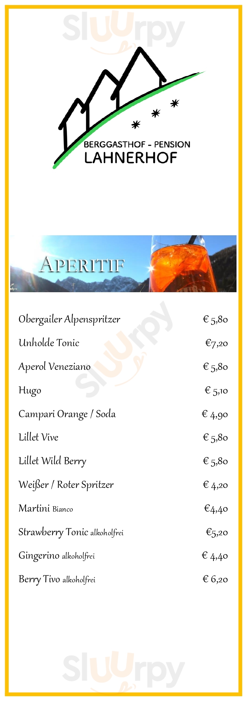 Lahnerhof - Fam. Stabentheiner Liesing Menu - 1