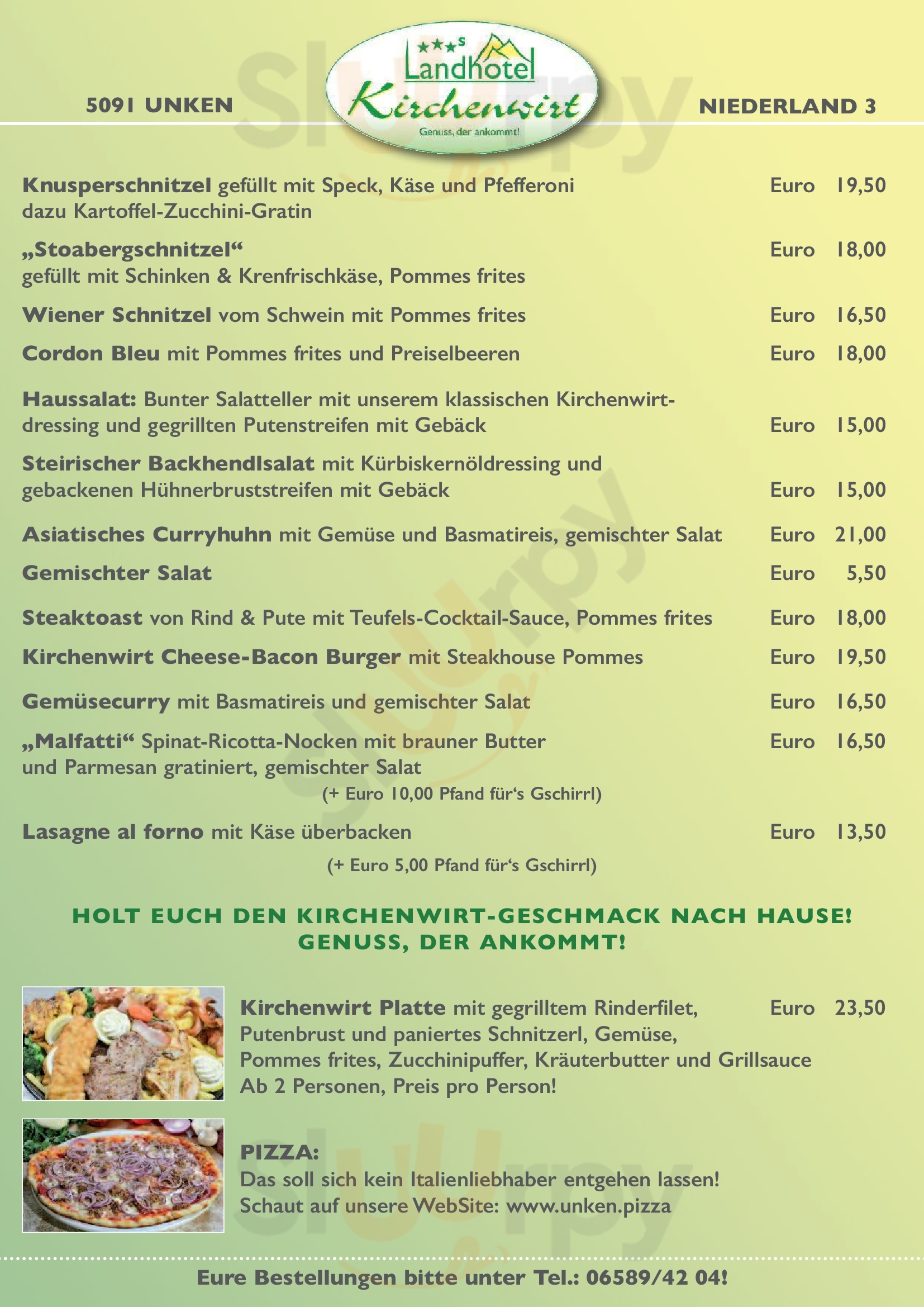 Restaurant Kirchenwirt Unken Menu - 1