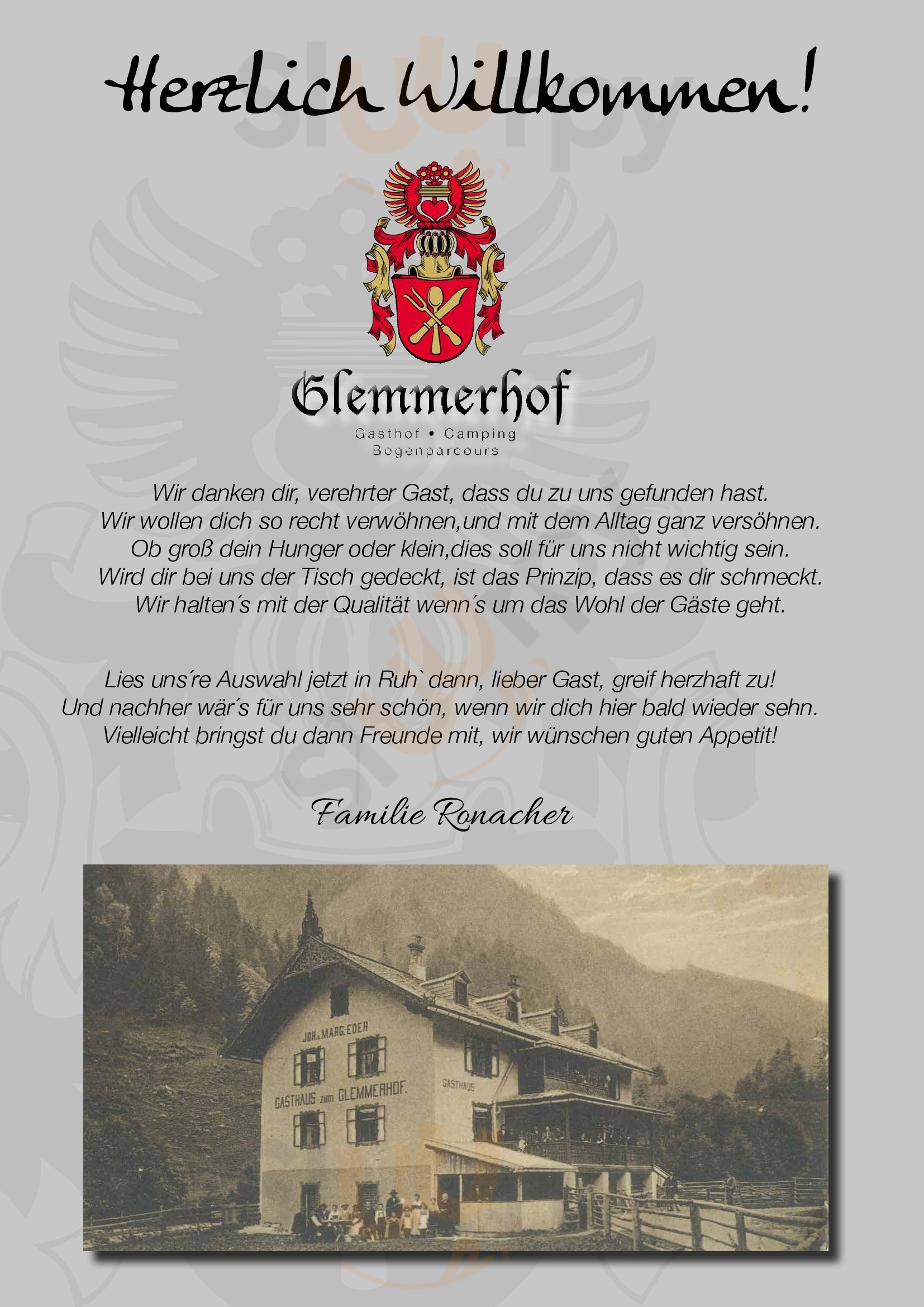 Gasthof Camping Glemmerhof Viehhofen Menu - 1