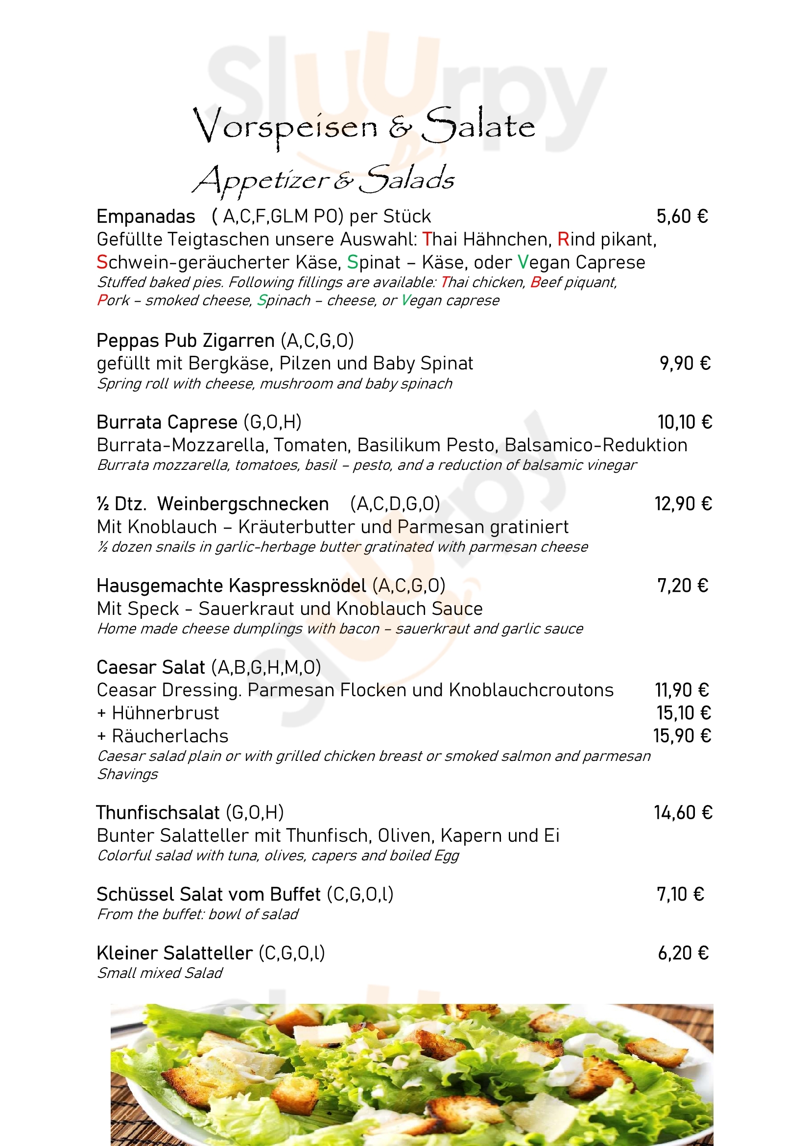 Heutenne Huben Huben Menu - 1