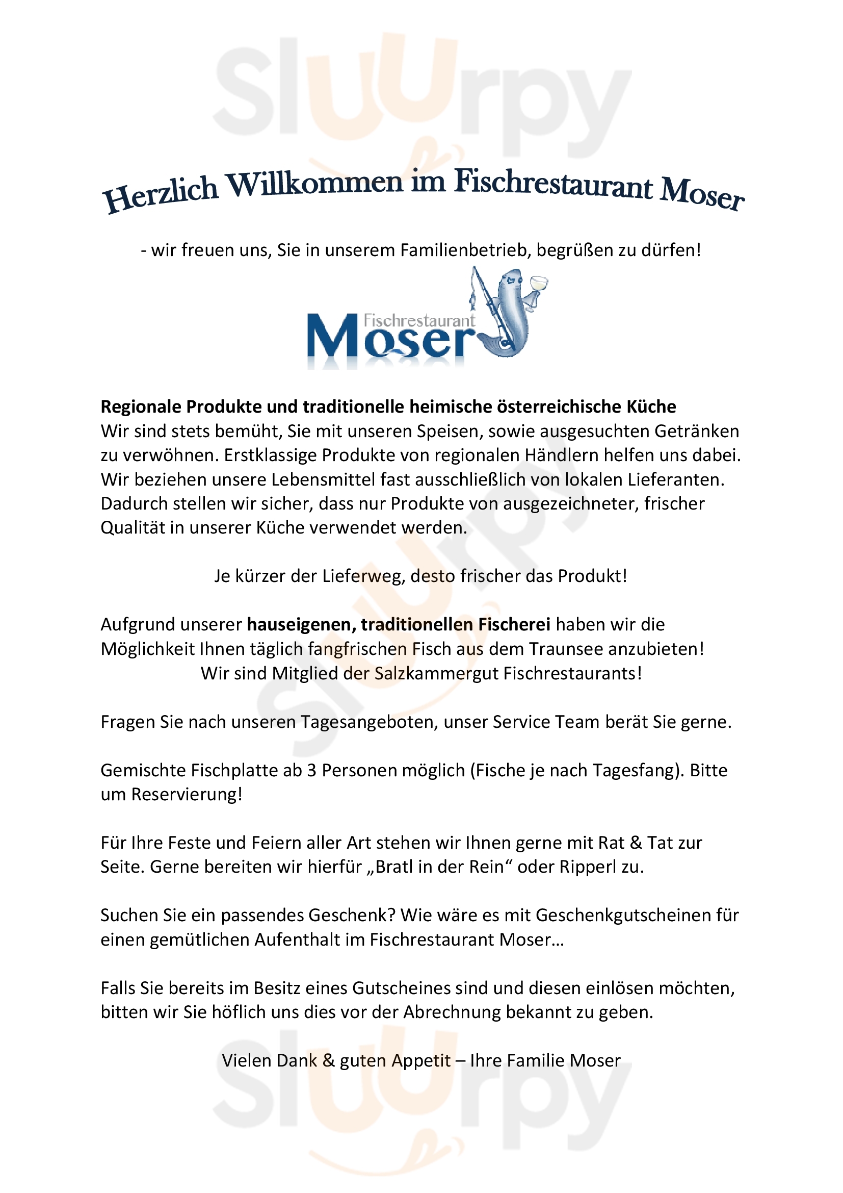 Fischrestaurant Moser Altmünster Menu - 1