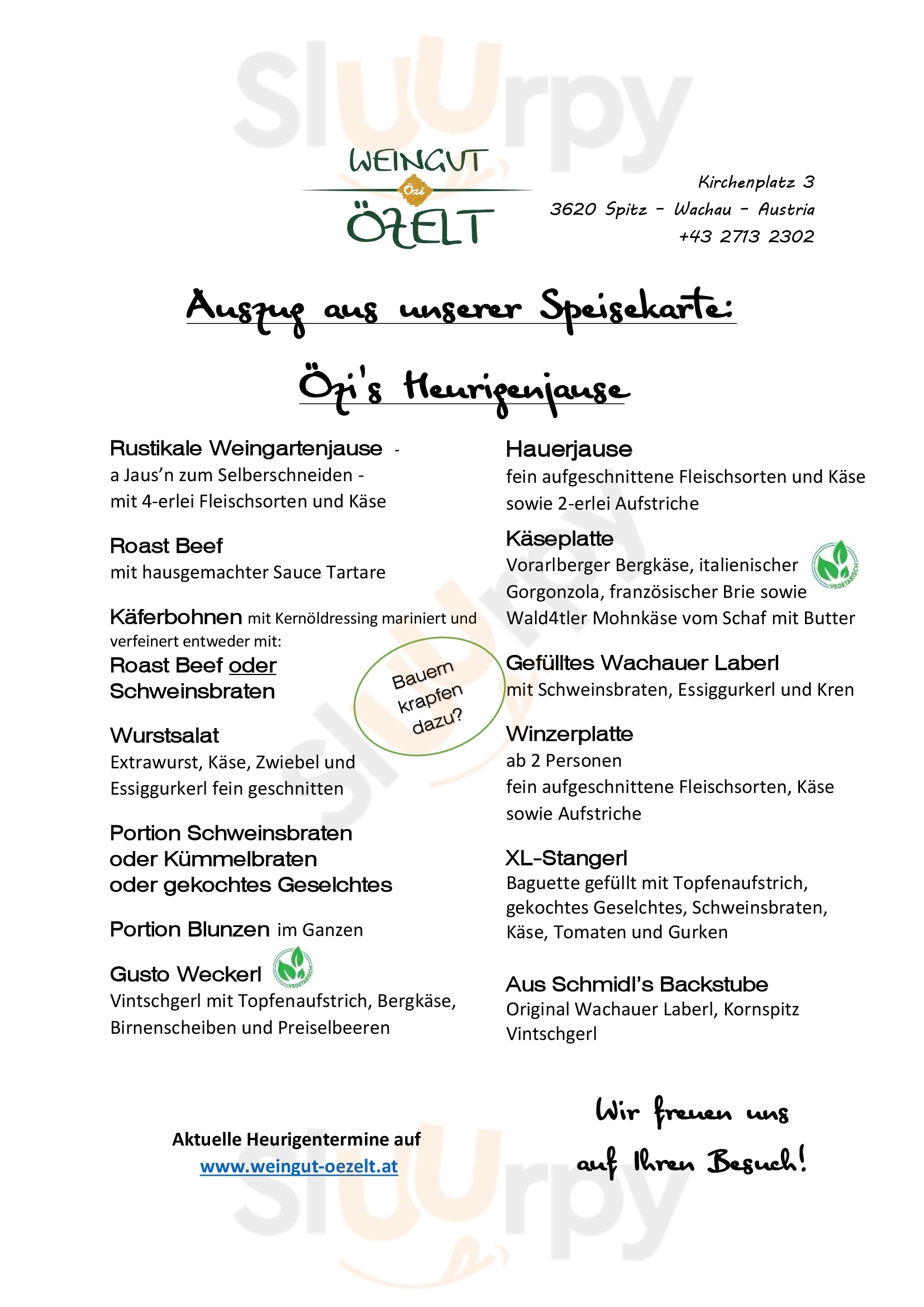 Weingut Özelt Spitz Menu - 1