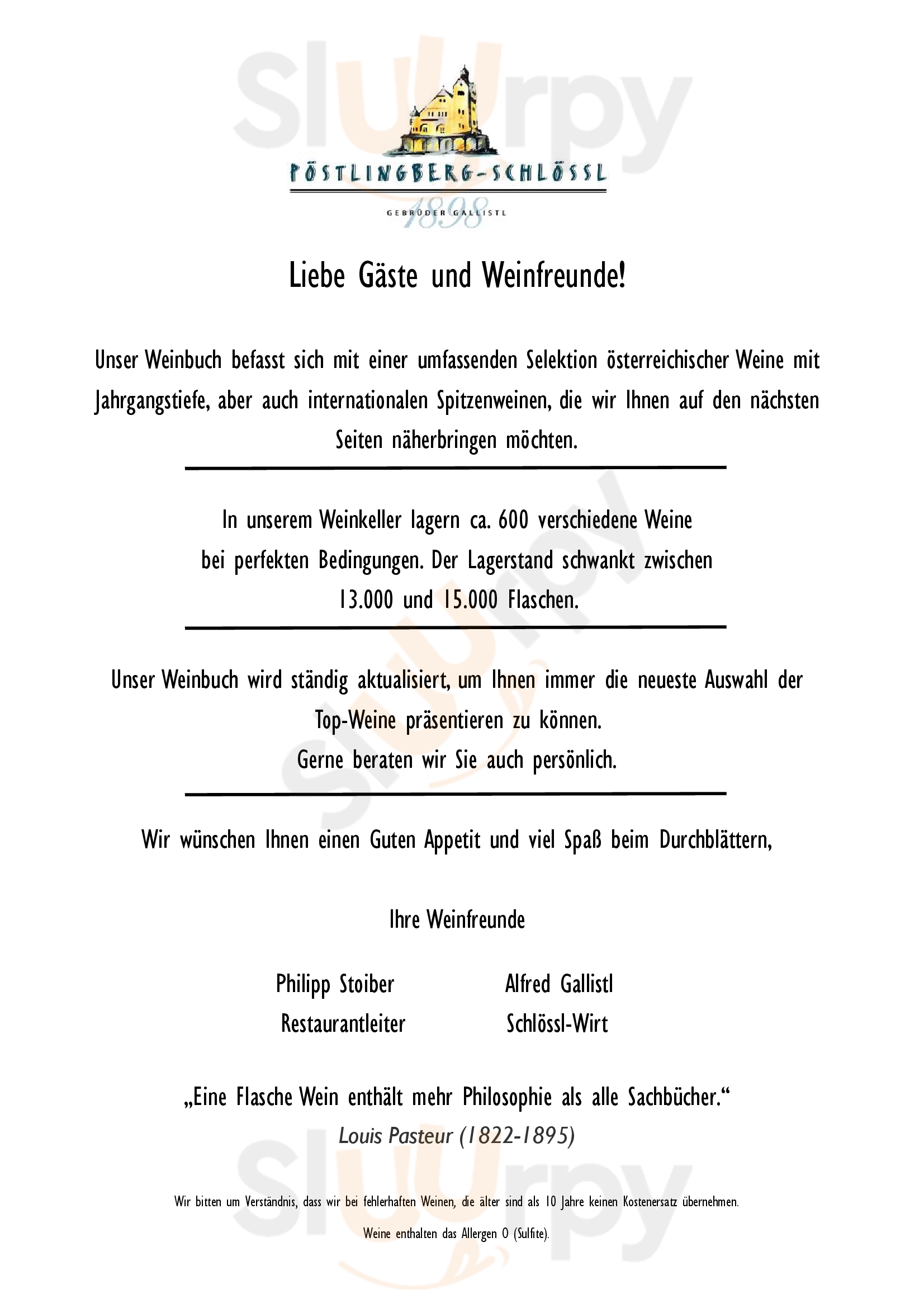 Pöstlingberg-schlössl Linz Menu - 1