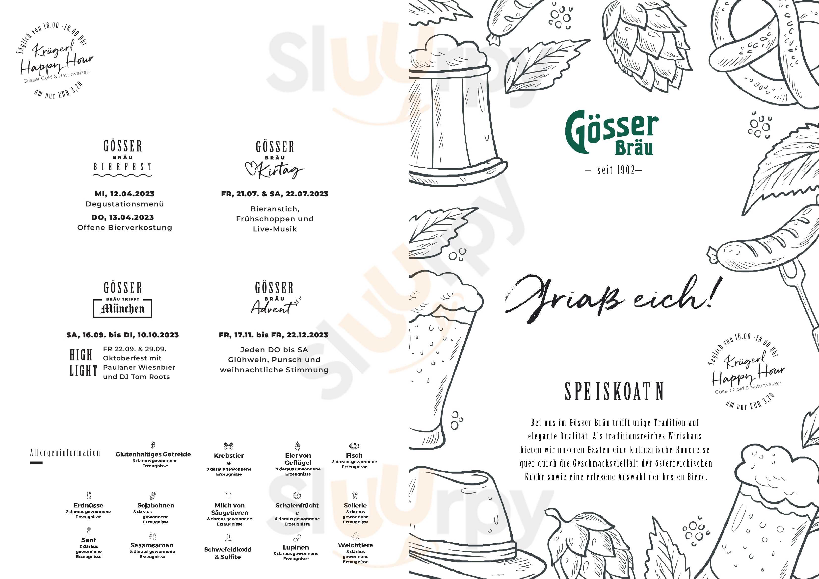 Gösser Bräu  Graz Menu - 1