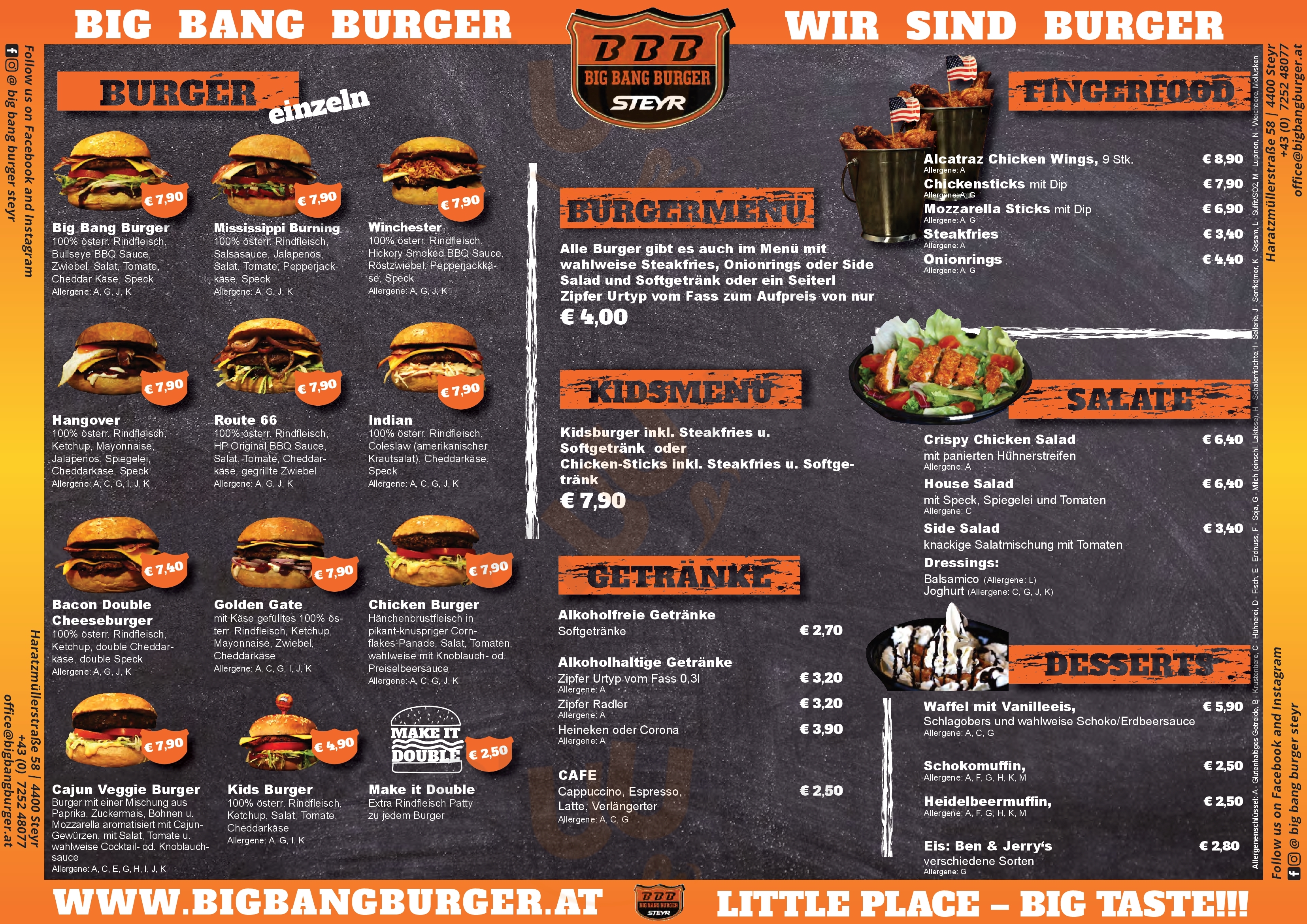 Big Bang Burger Steyr Menu - 1