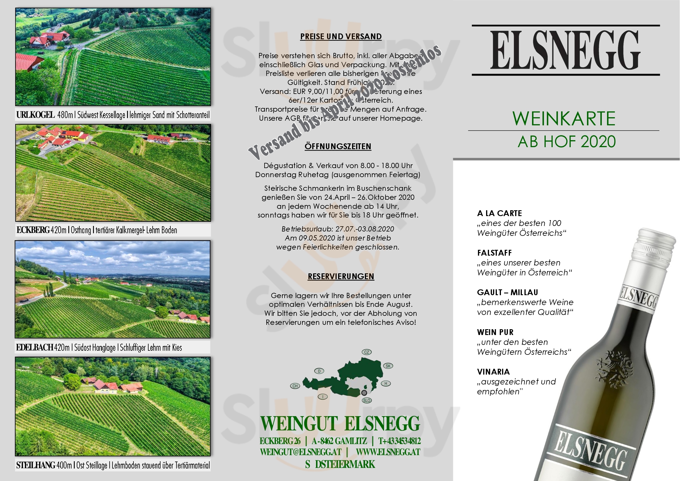 Weingut Elsnegg Gamlitz Menu - 1