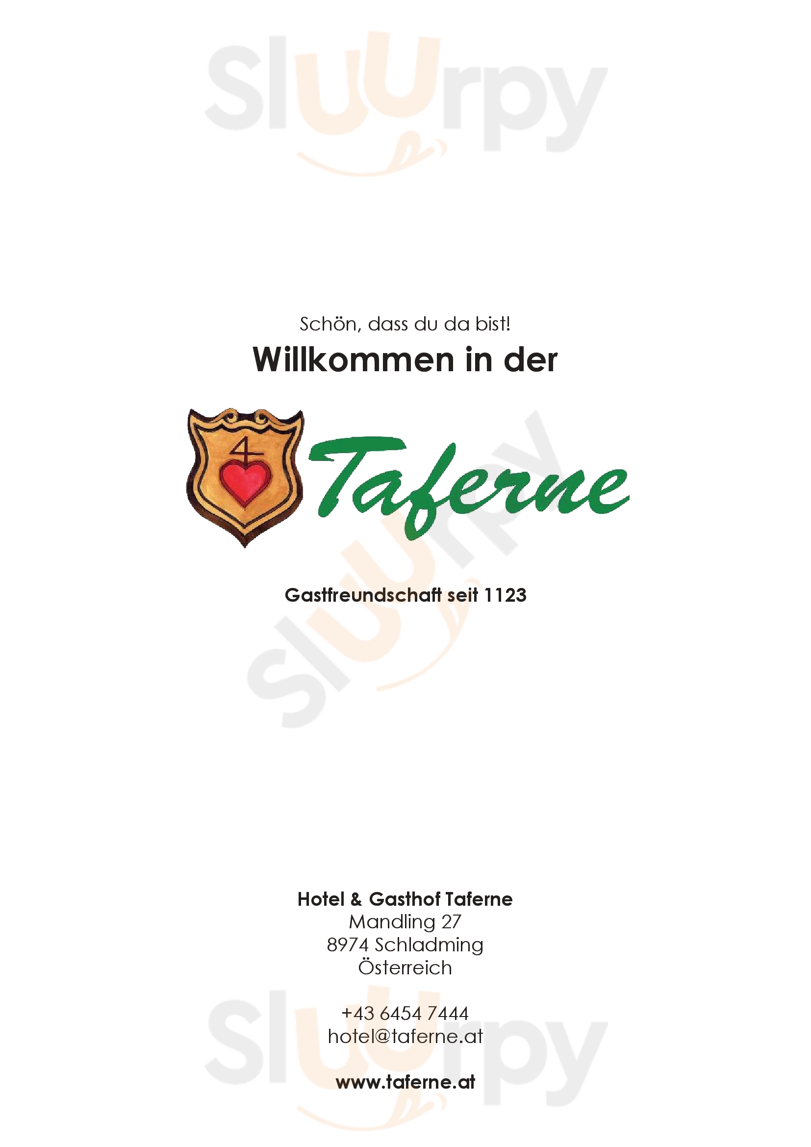 Hotel Taferne Schladming Menu - 1