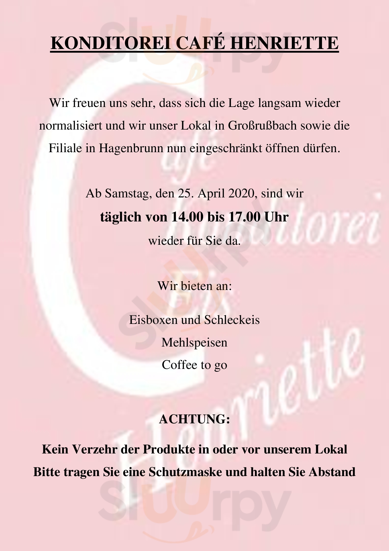 Café Henriette Hagenbrunn Menu - 1