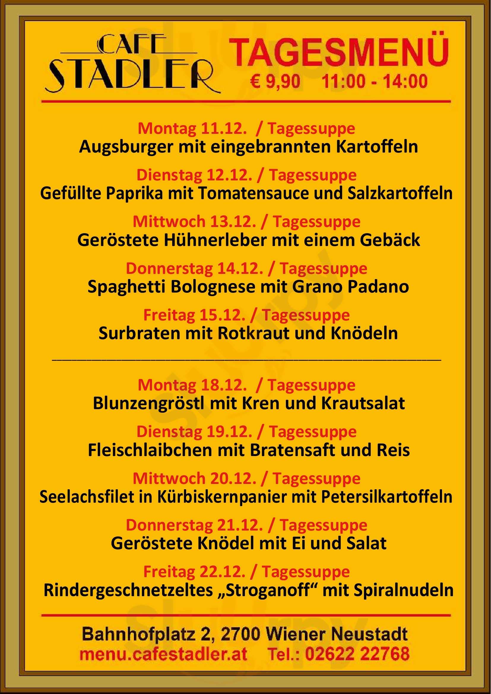 Cafe Stadler Wiener Neustadt Menu - 1