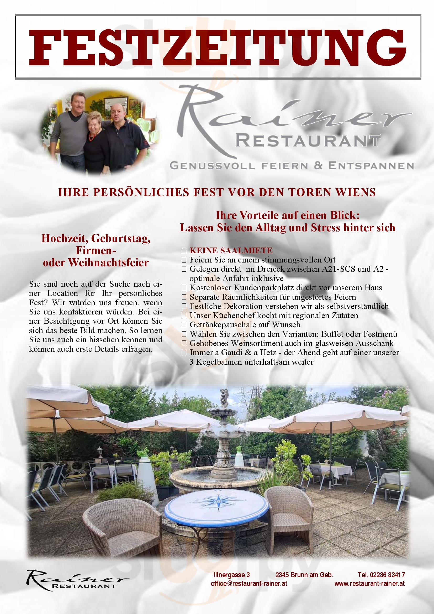 Restaurant Rainer Brunn am Gebirge Menu - 1