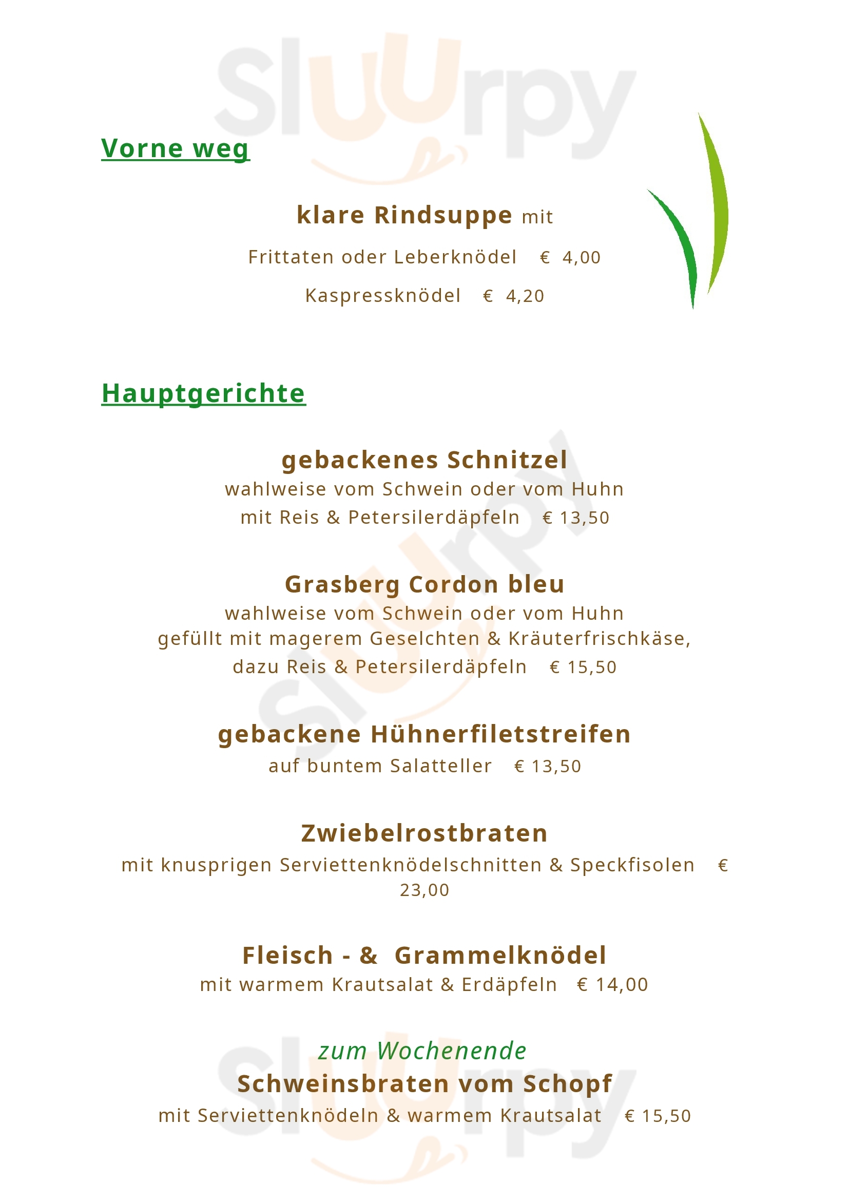 Gasthaus Am Grasberg Waidhofen an der Ybbs Menu - 1