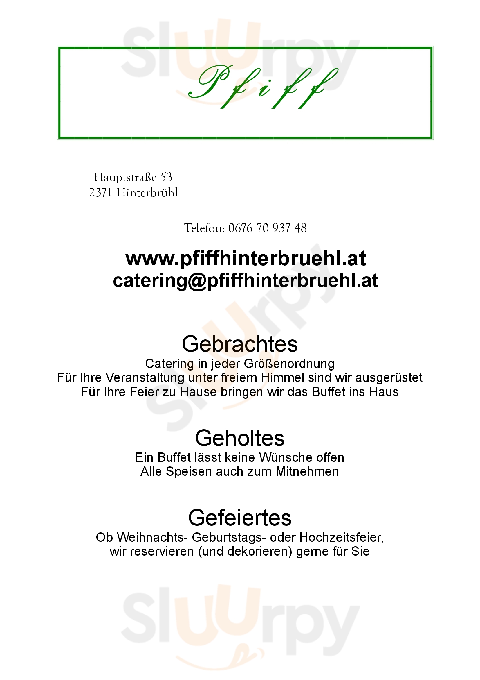 Pfiff Hinterbrühl Menu - 1