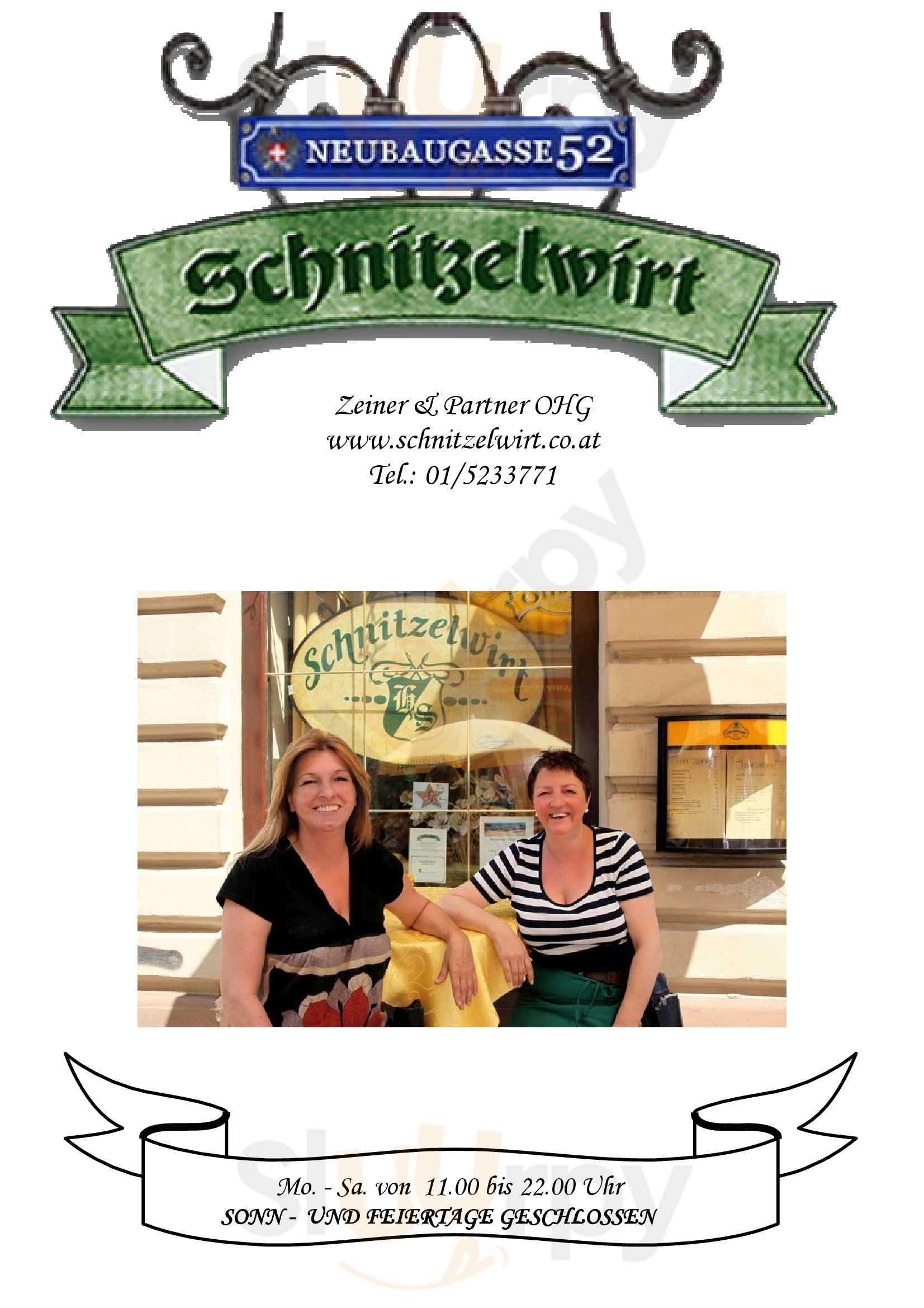 Schnitzelwirt Wien Menu - 1
