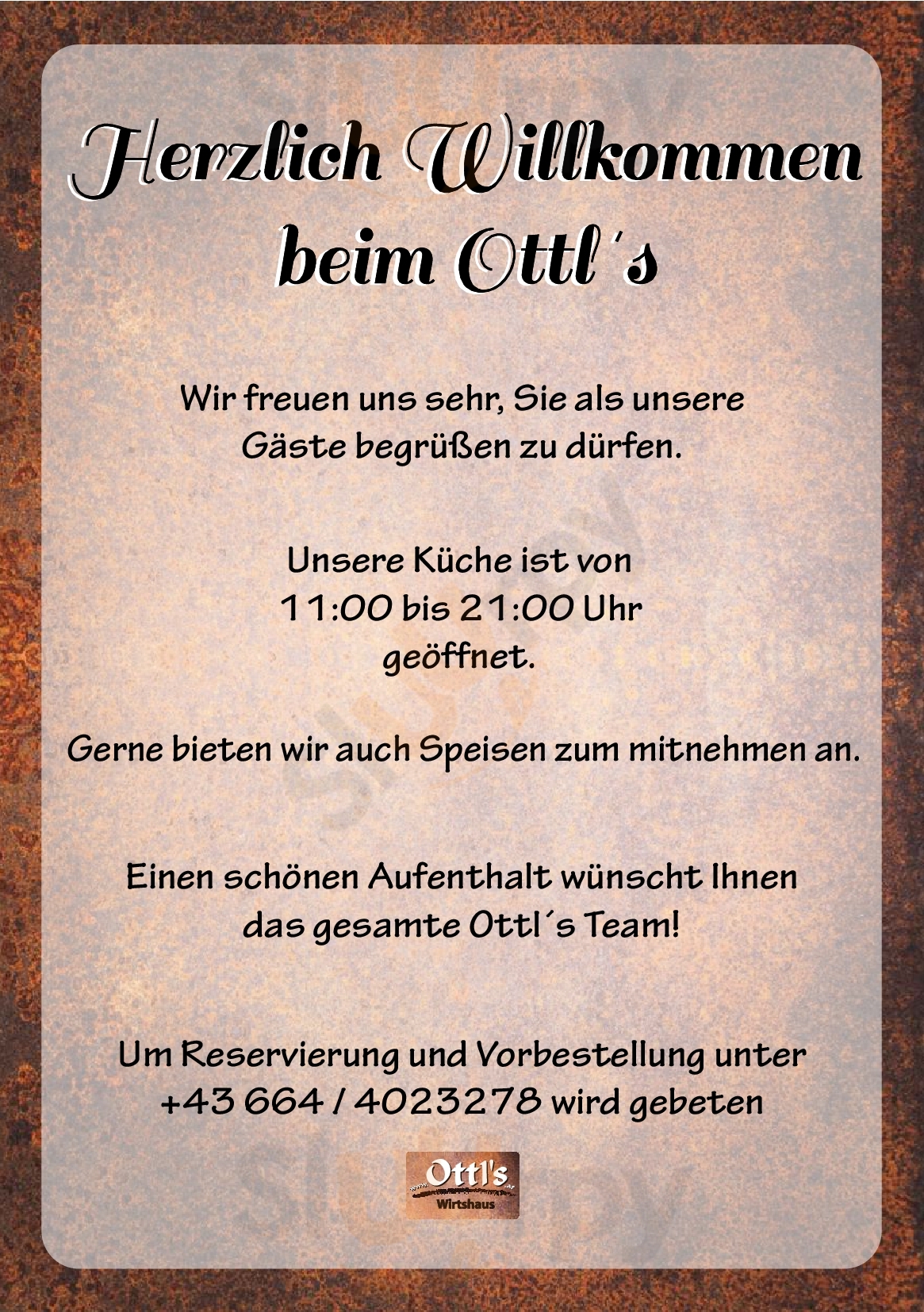 Ottl's Wirtshaus Sankt Lorenzen ob Murau Menu - 1