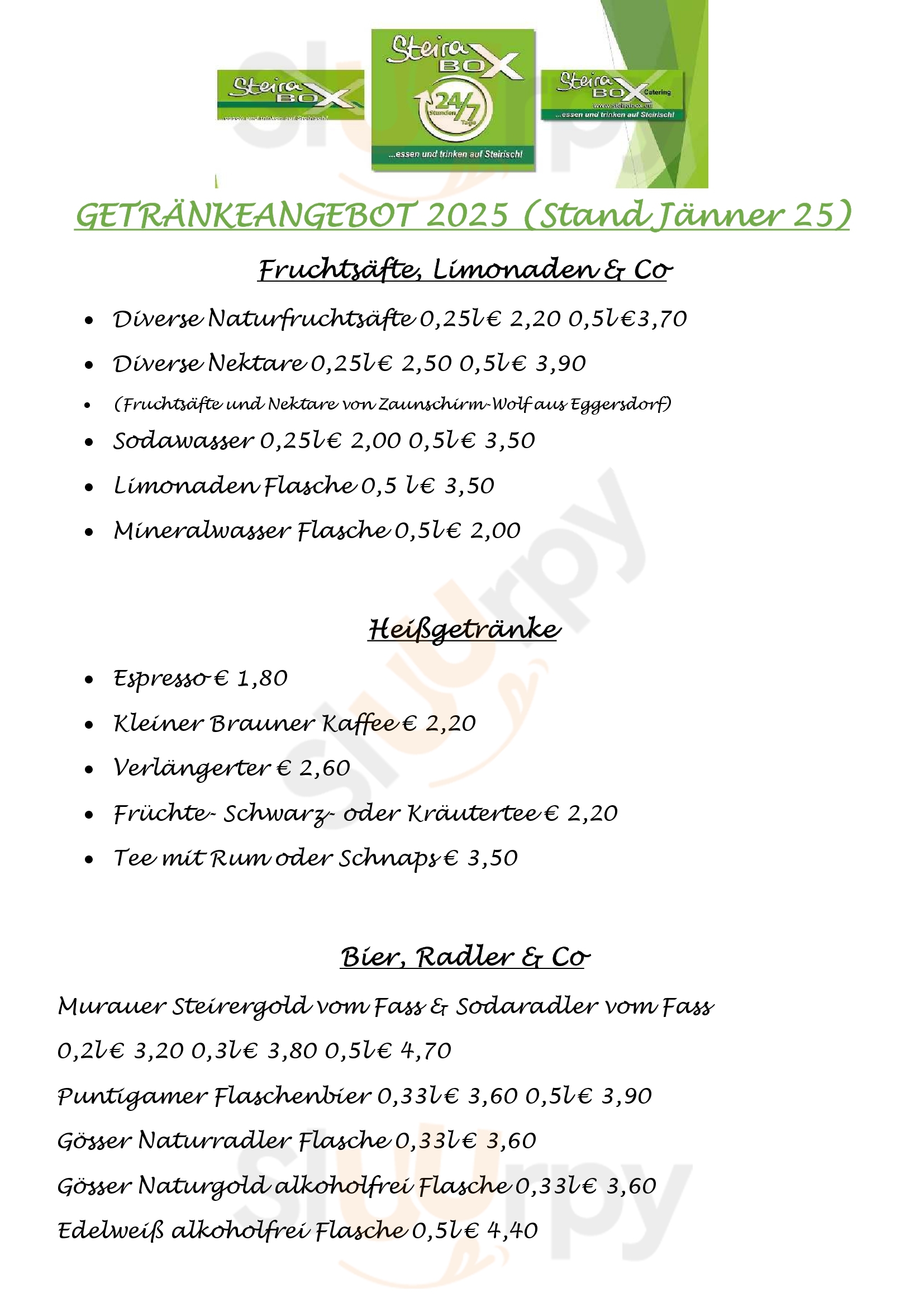 Steirabox Graz Menu - 1