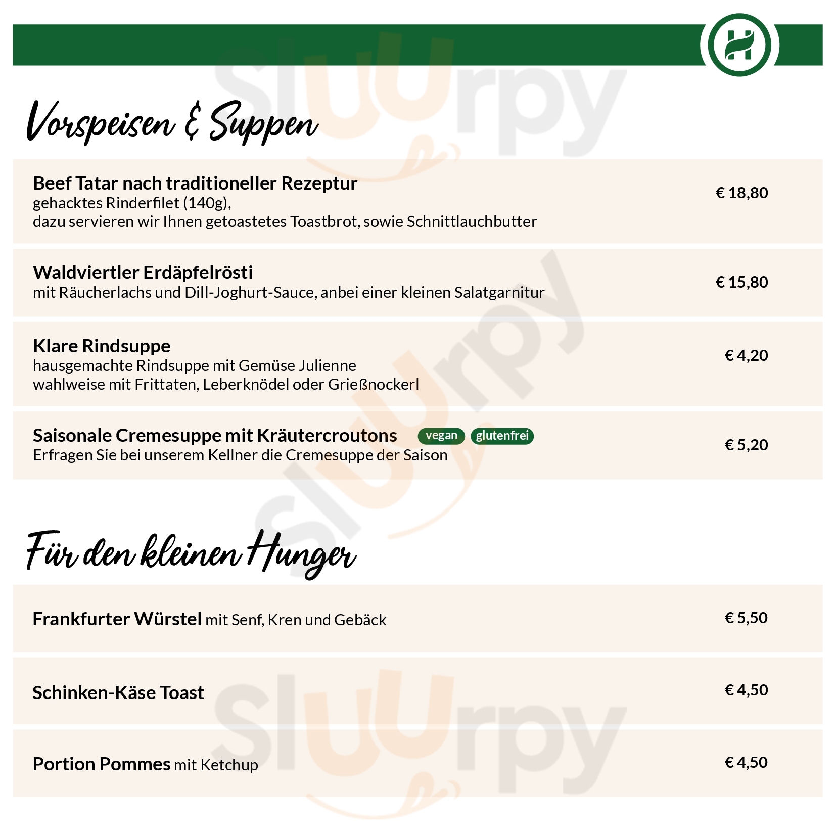 Burg Ottenstein Rastenfeld Menu - 1