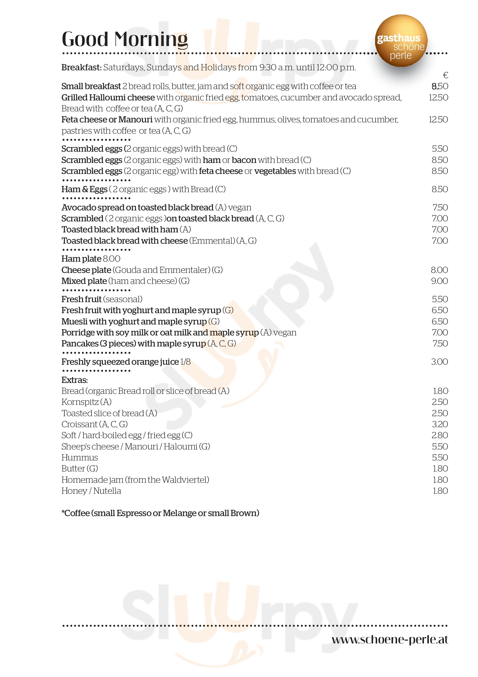 Schöne Perle Wien Menu - 1