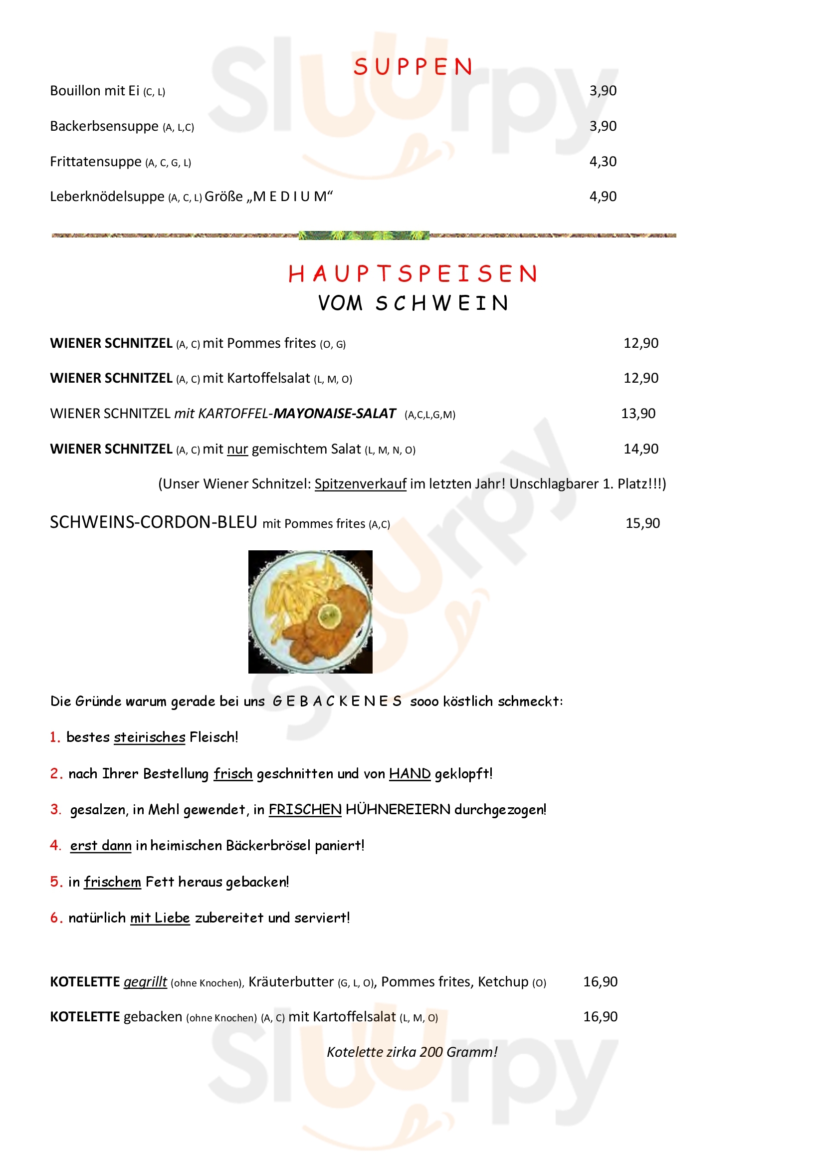 Alpengasthof S. Schuster Seewiesen Menu - 1