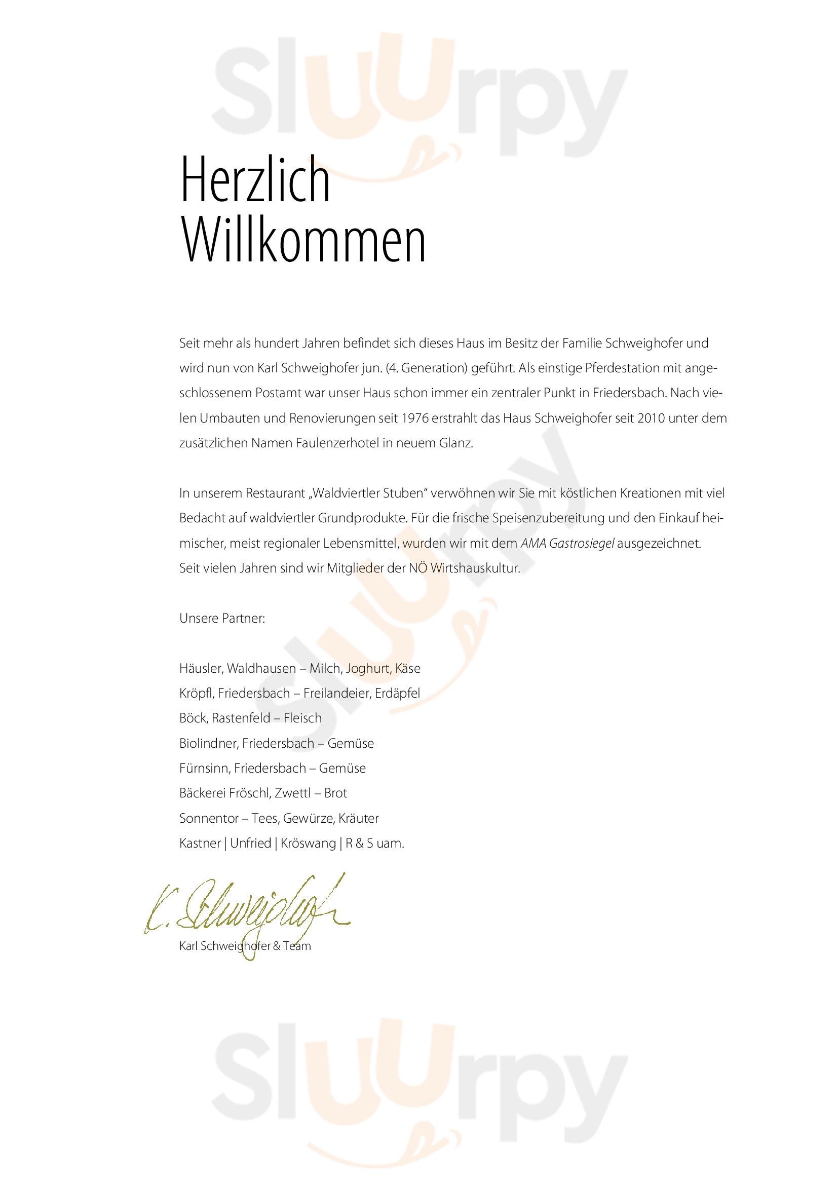 Waldviertler Stuben Friedersbach Menu - 1