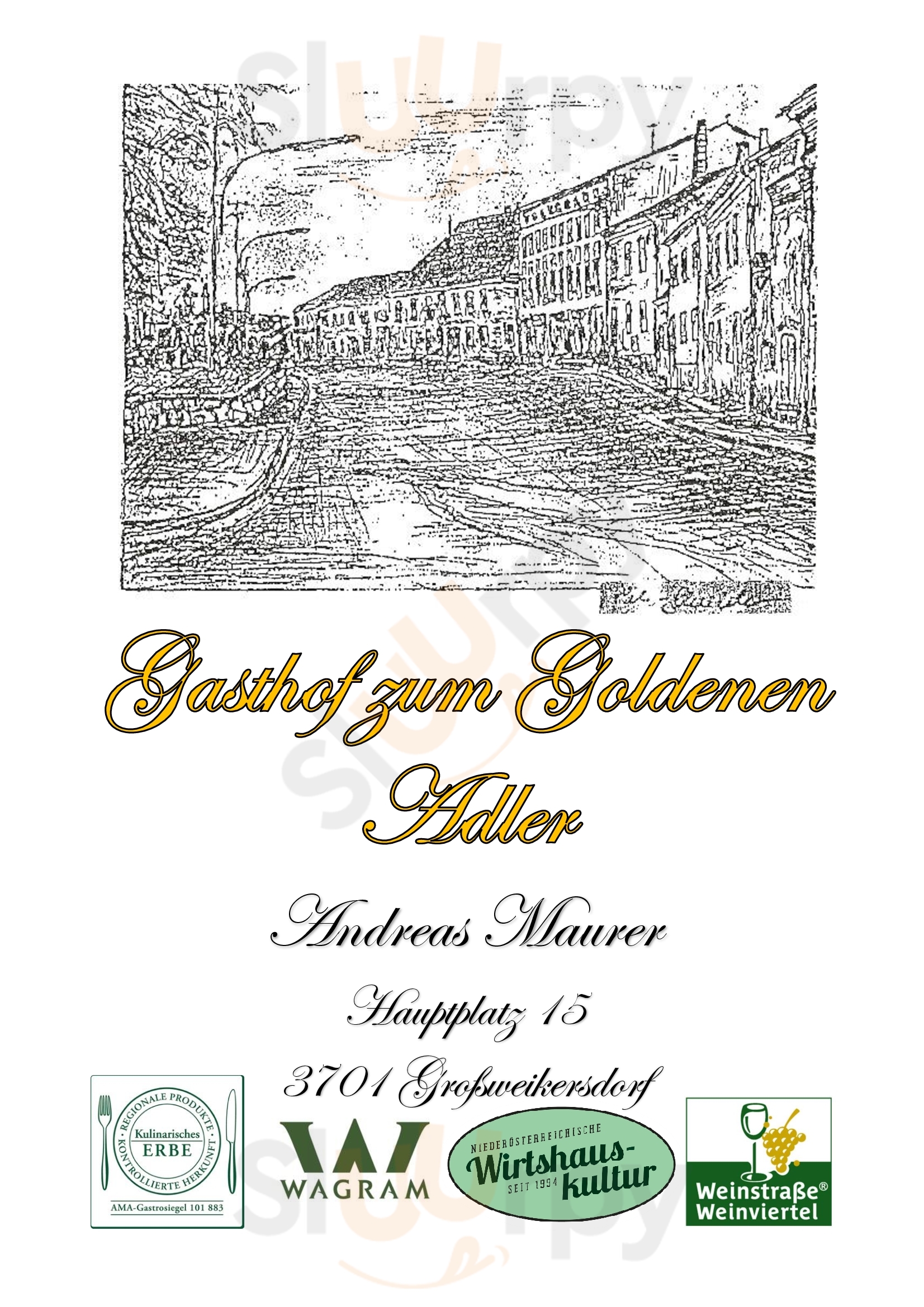 Gasthof "zum Goldenen Adler" Andreas Maurer Großweikersdorf Menu - 1