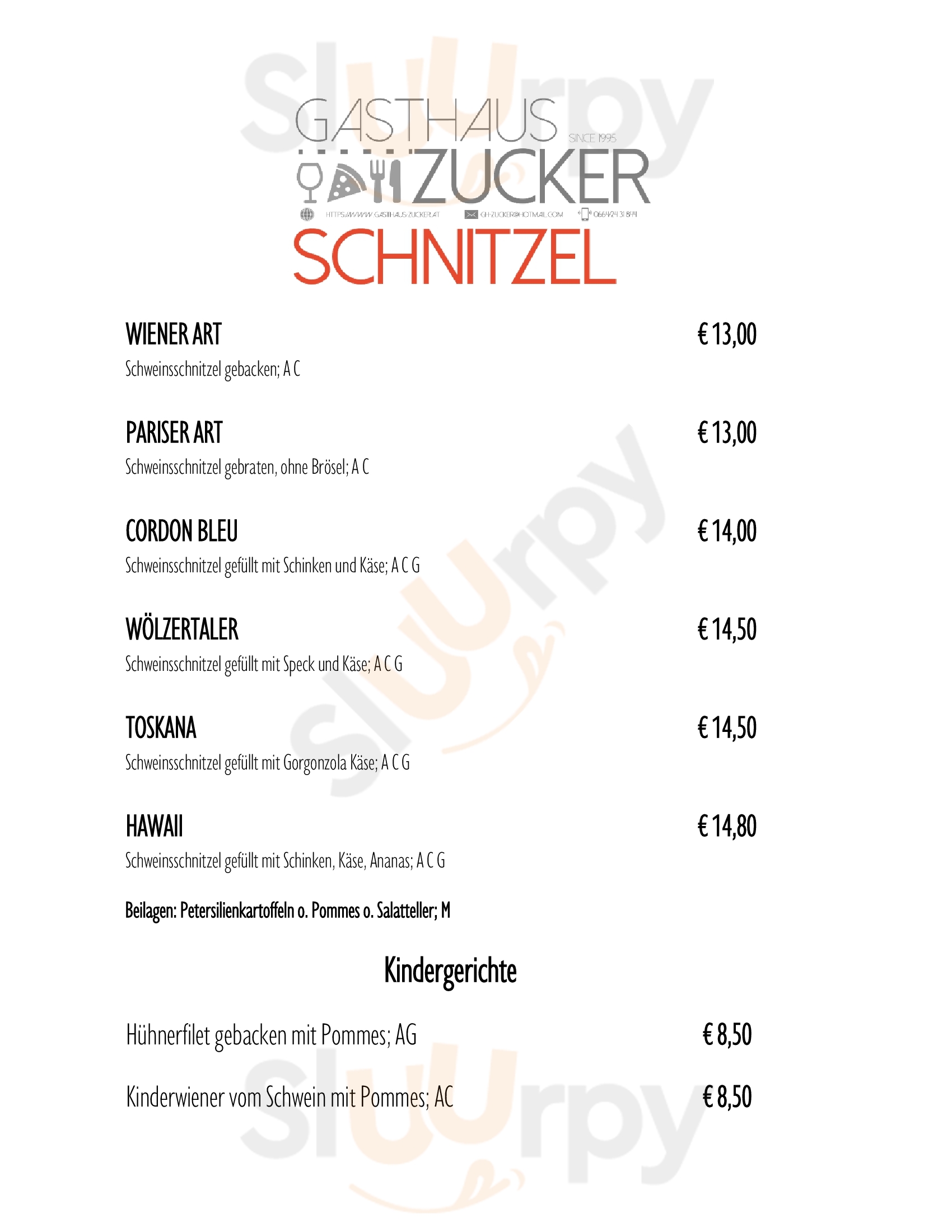 Gasthaus Zucker Oberwölz Stadt Menu - 1