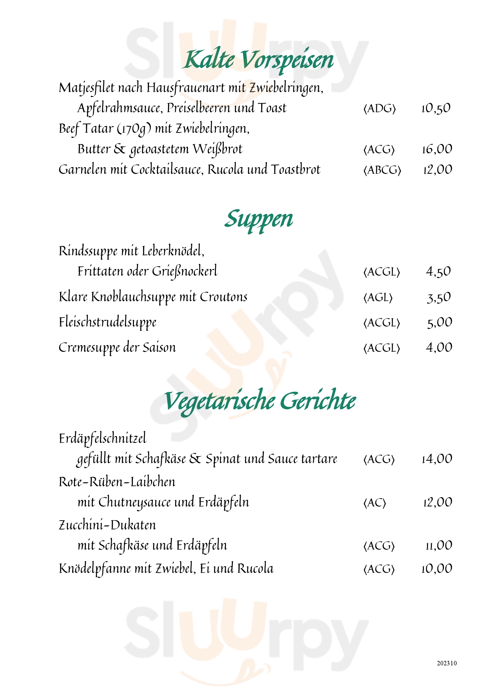 Neubauschenke Wien Menu - 1