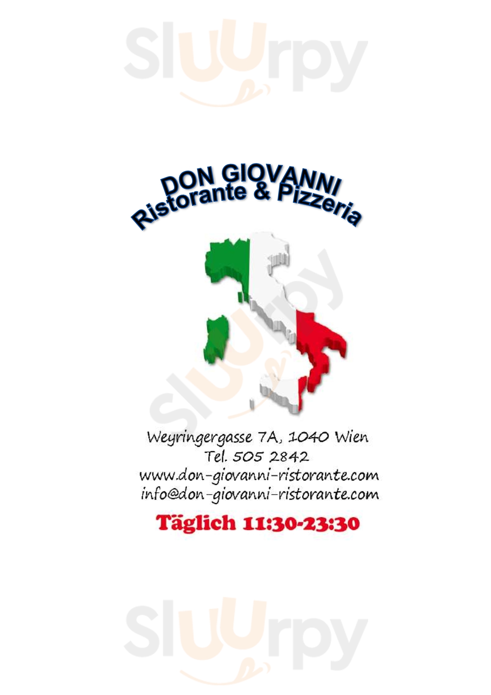 Ristorante Pizzeria Don Giovanni Wien Menu - 1