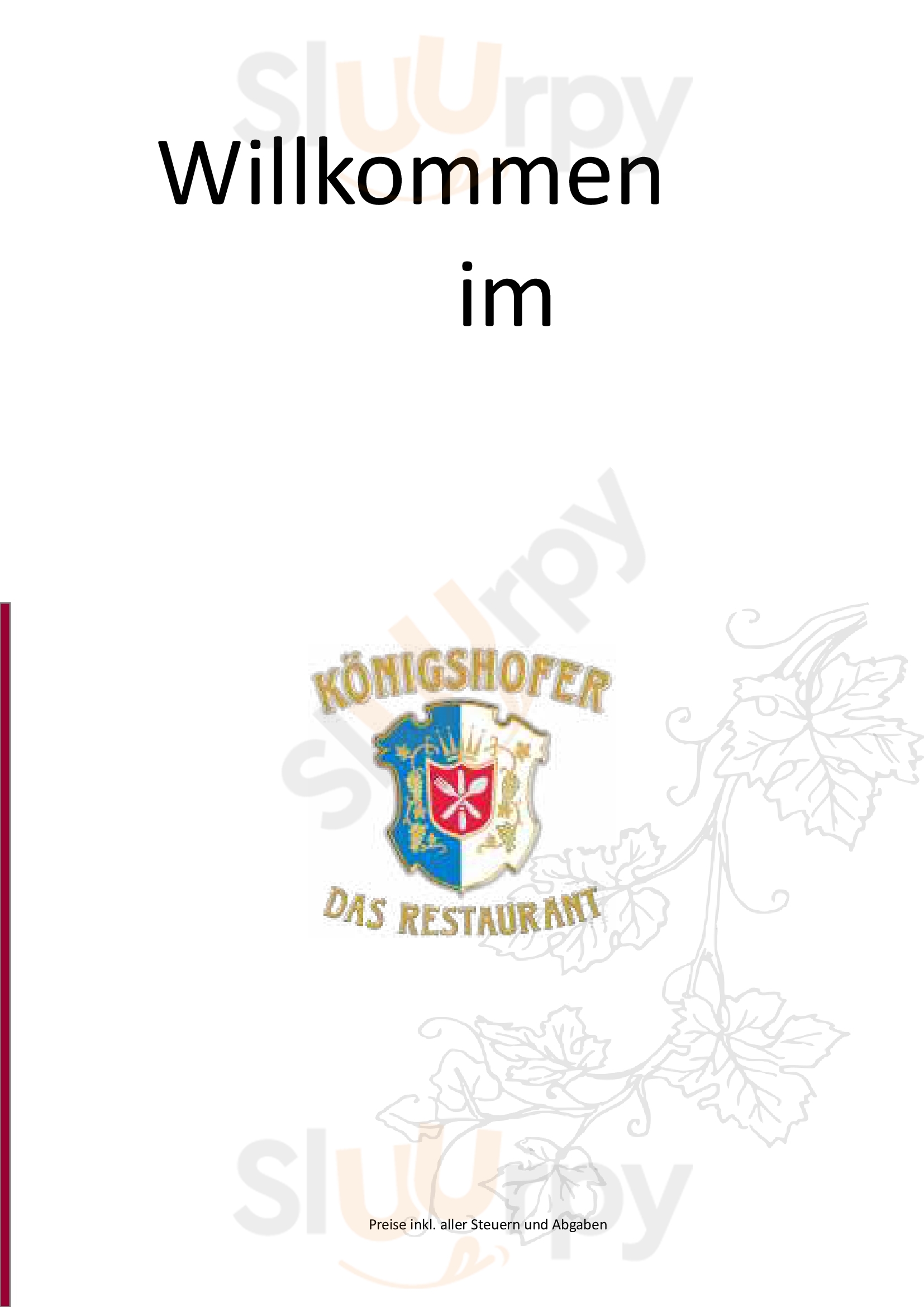 Restaurant Koenigshofer Wien Menu - 1