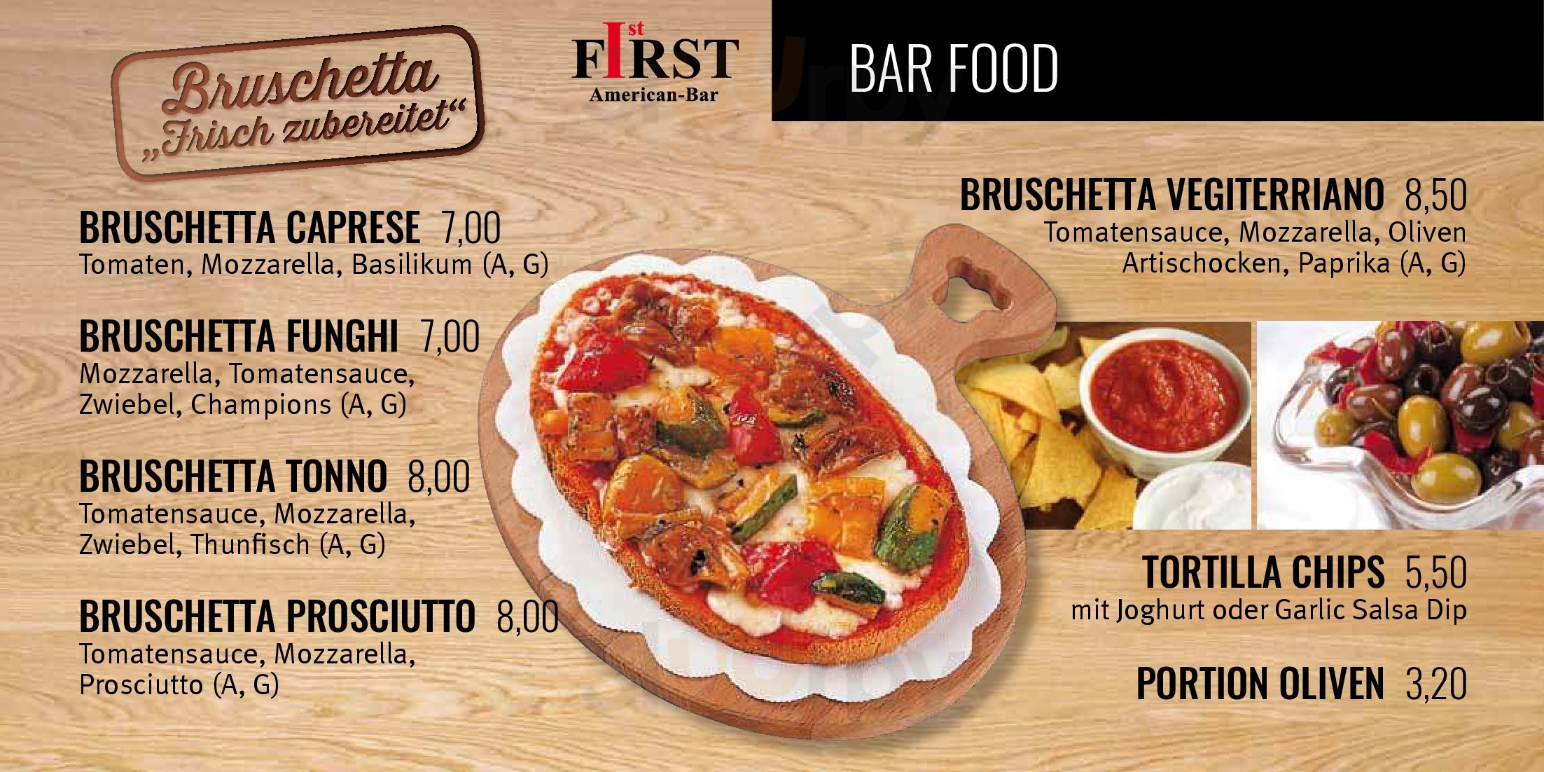 First American-bar Wien Menu - 1