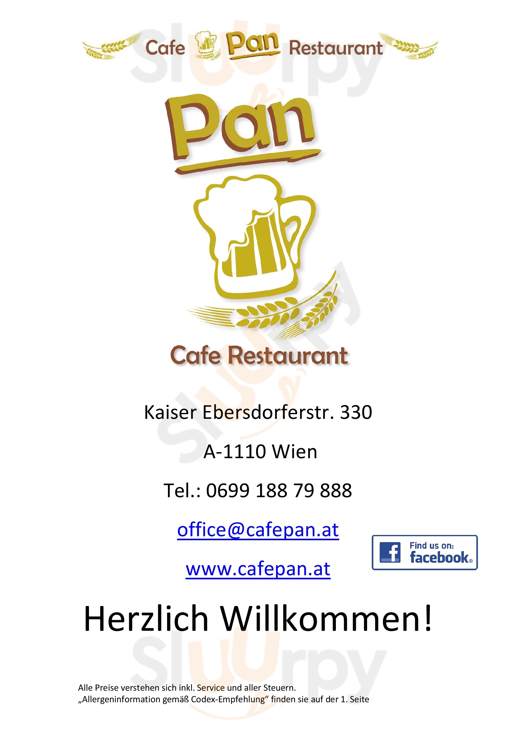 Cafe Restaurant Pan Wien Menu - 1