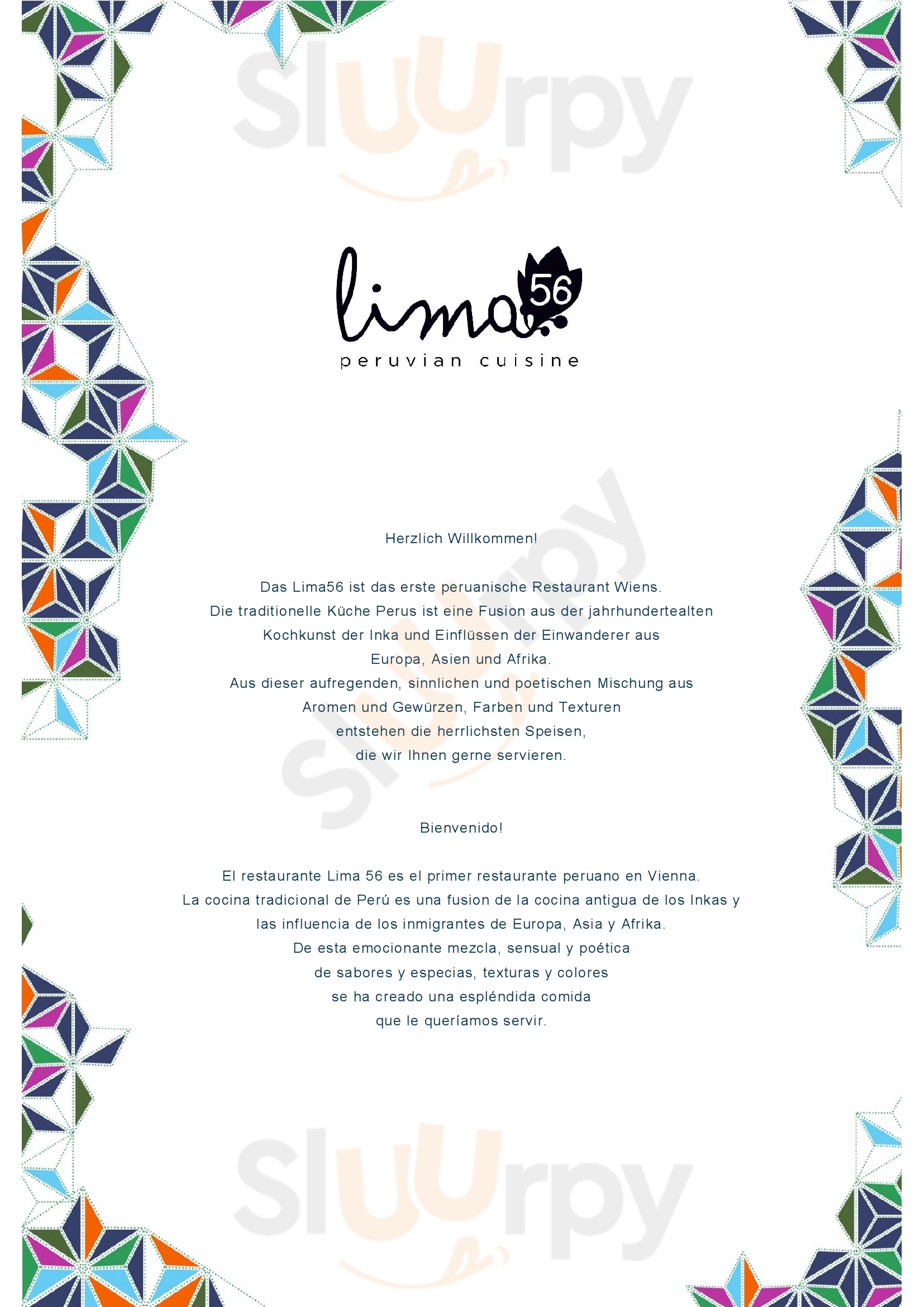 Lima56 Peruvian Cuisine Wien Menu - 1