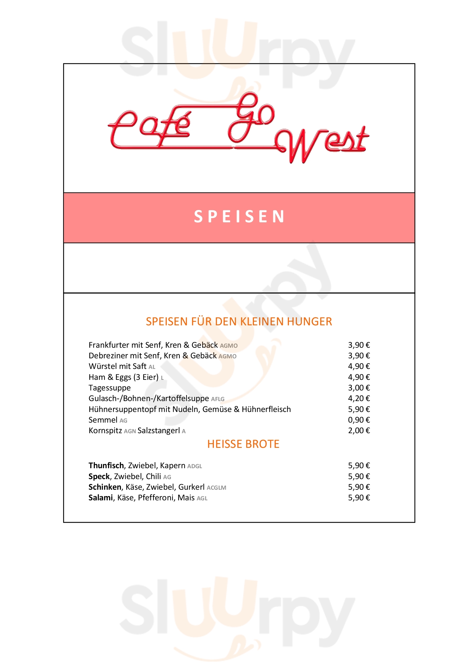 Cafe Go West Wien Menu - 1