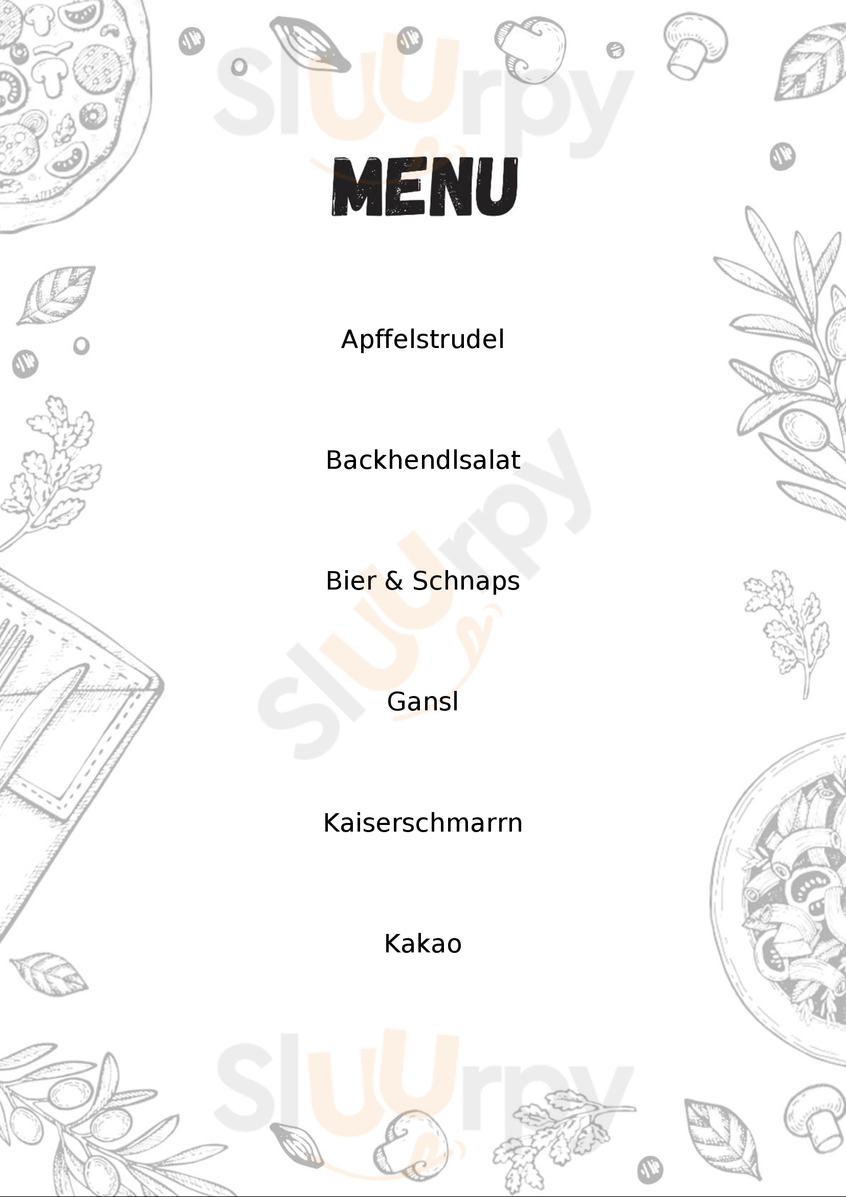 Cafe Gschamster Diener Wien Menu - 1