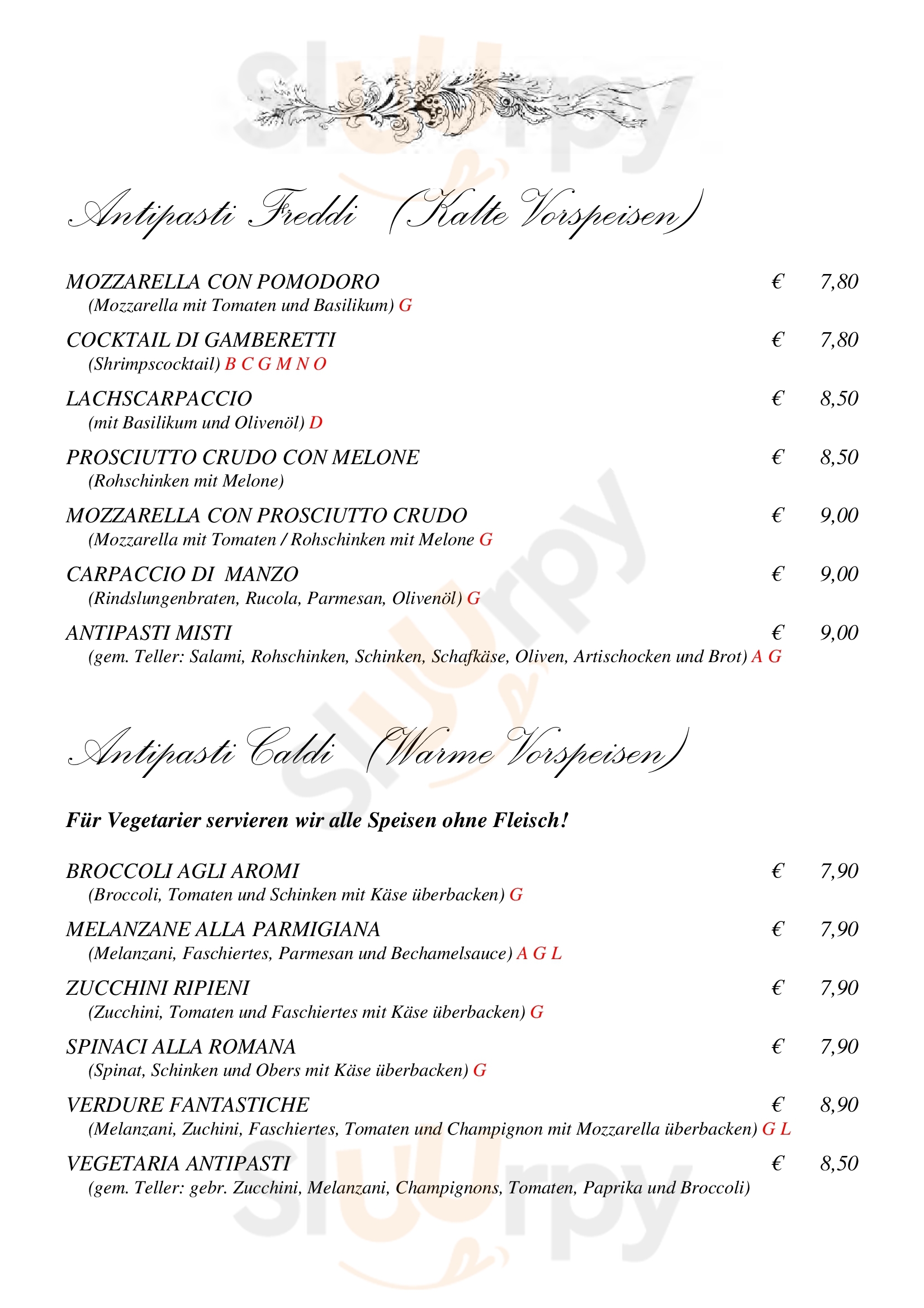 Pizzeria Santa Maria Währing E.u. Wien Menu - 1