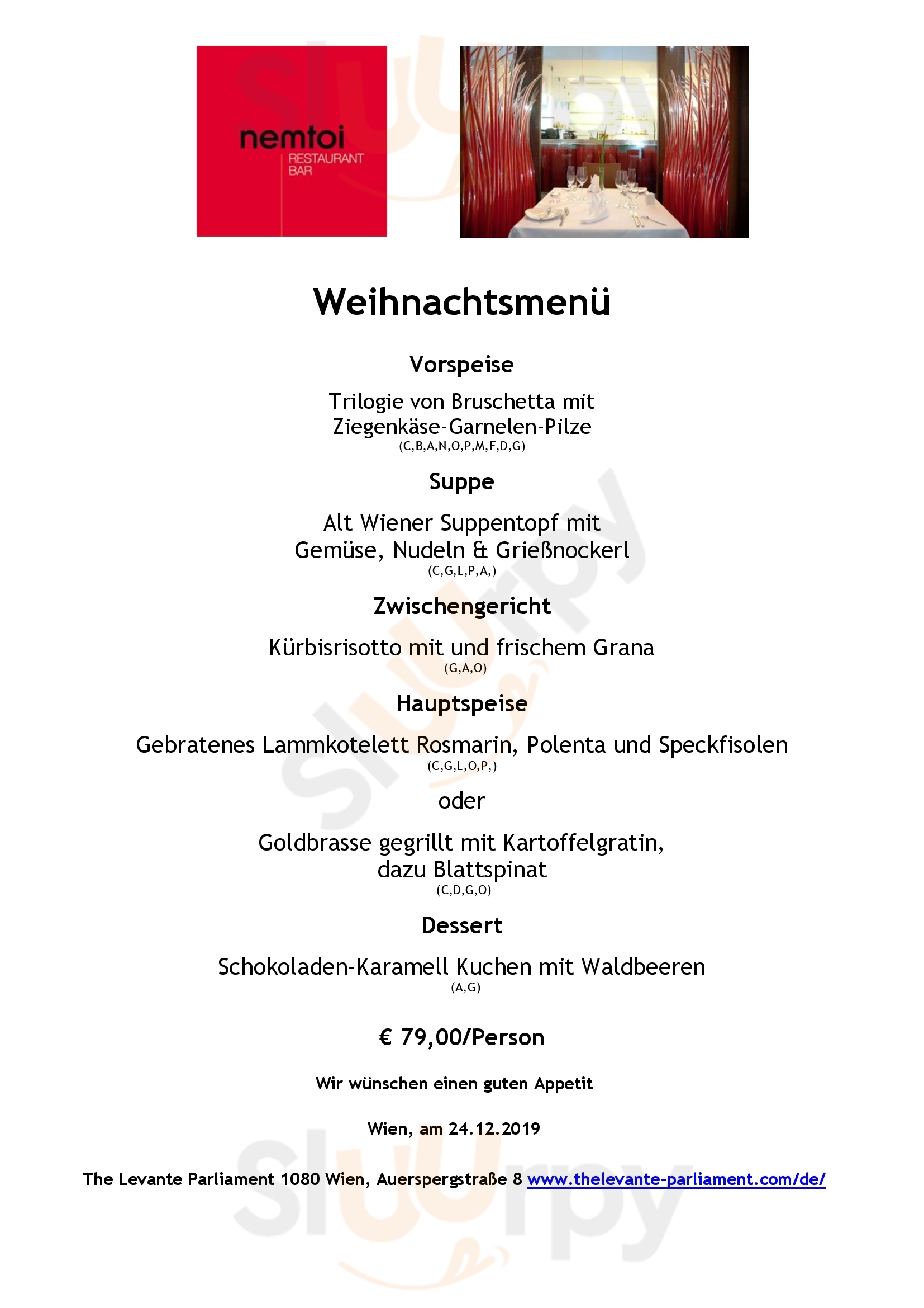 Nemtoi Wien Menu - 1