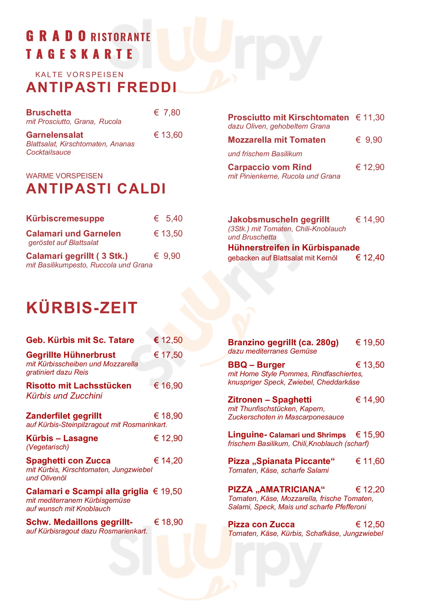 Pizzeria Grado Wien Menu - 1