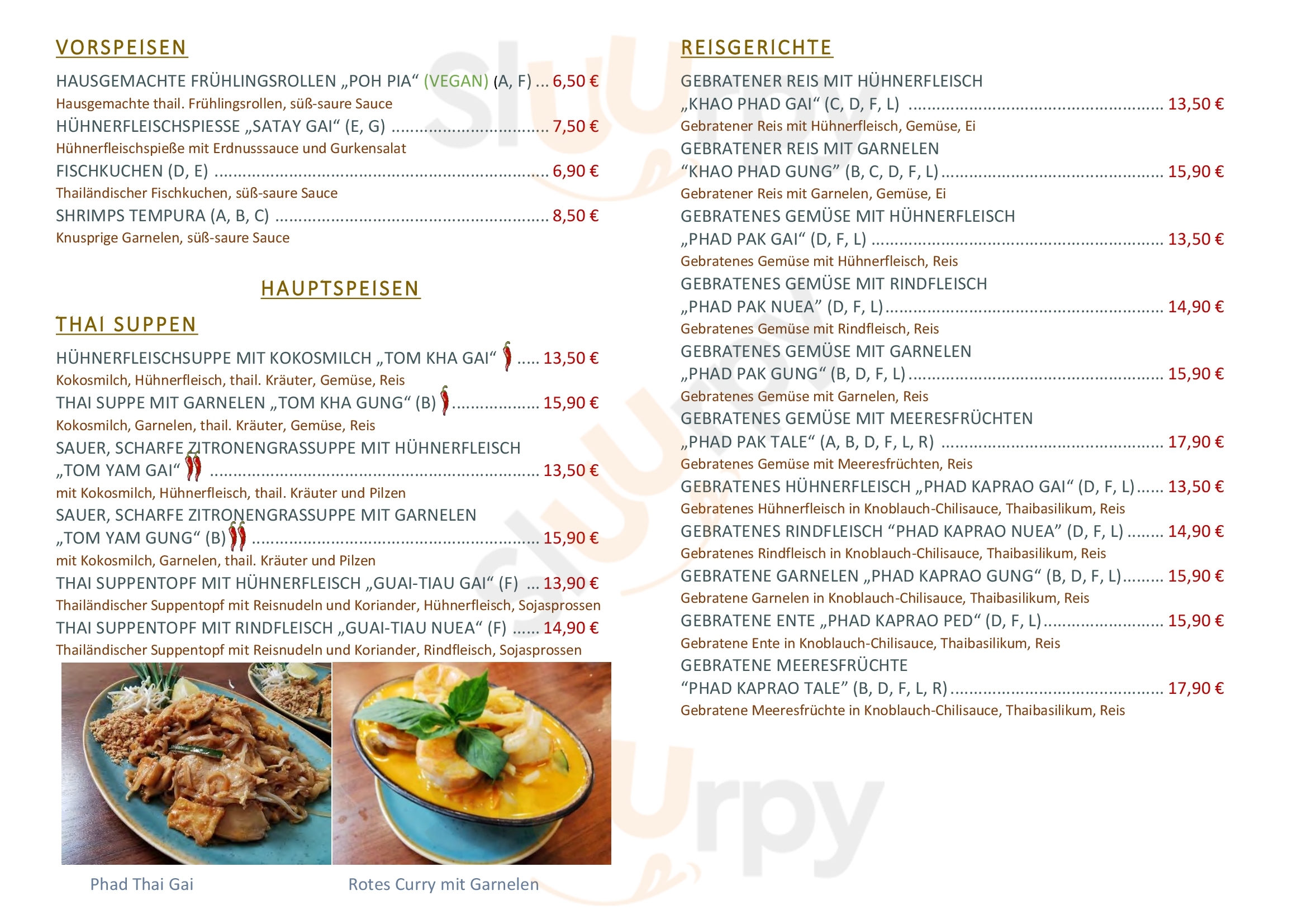 Mali Thai Küche Wien Menu - 1