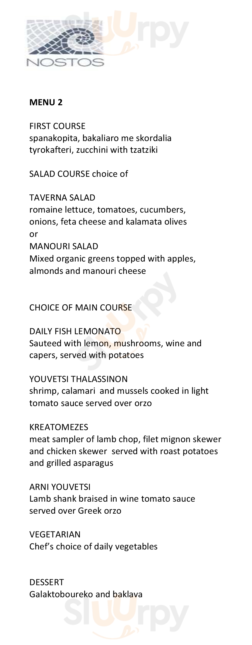 Nostos Restaurant Wien Menu - 1